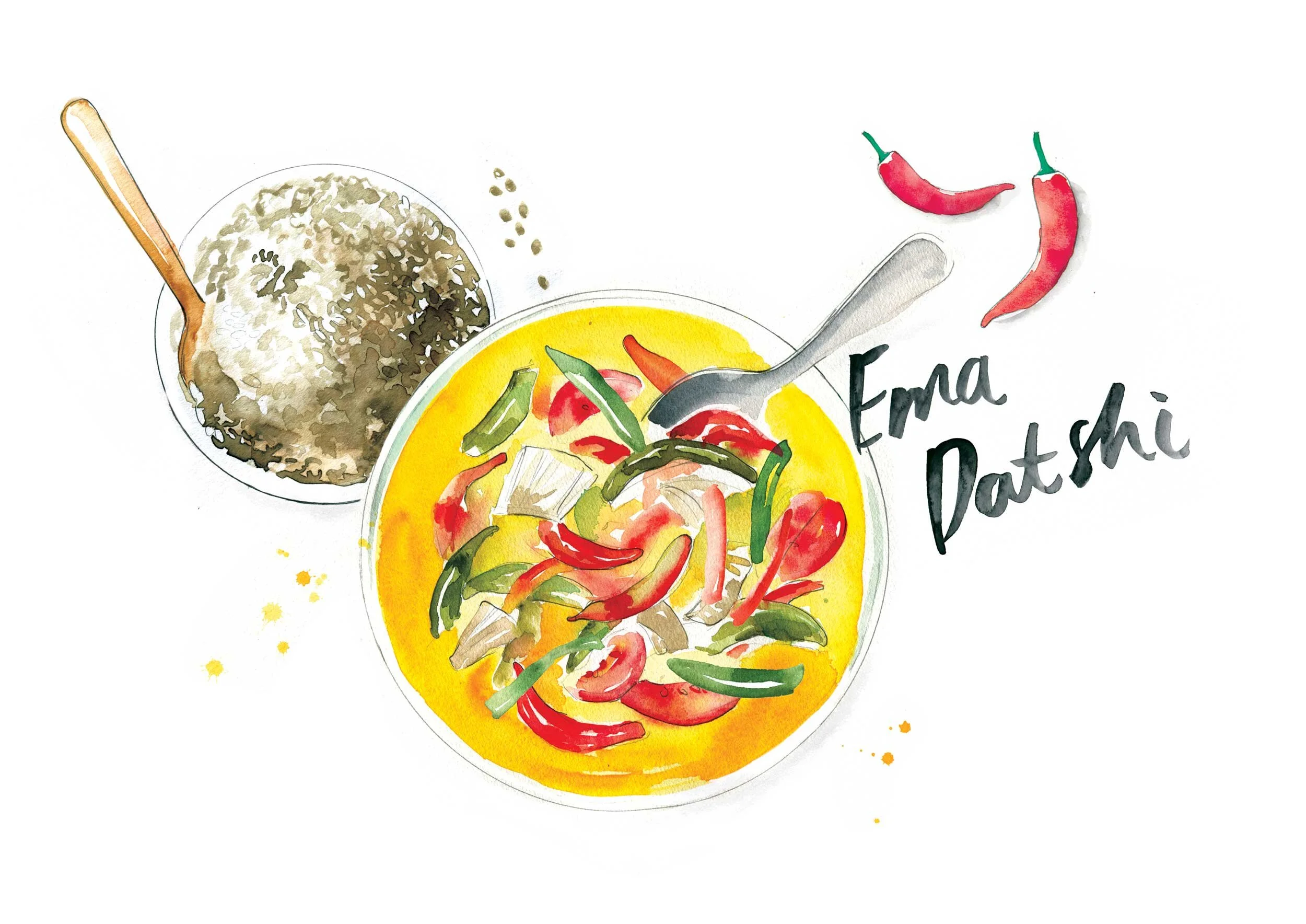 Australian Volunteers Internationals cookbook illustrations- Food to Share.  by Melbourne based artist & Illustrator Sarah Hankinson. 