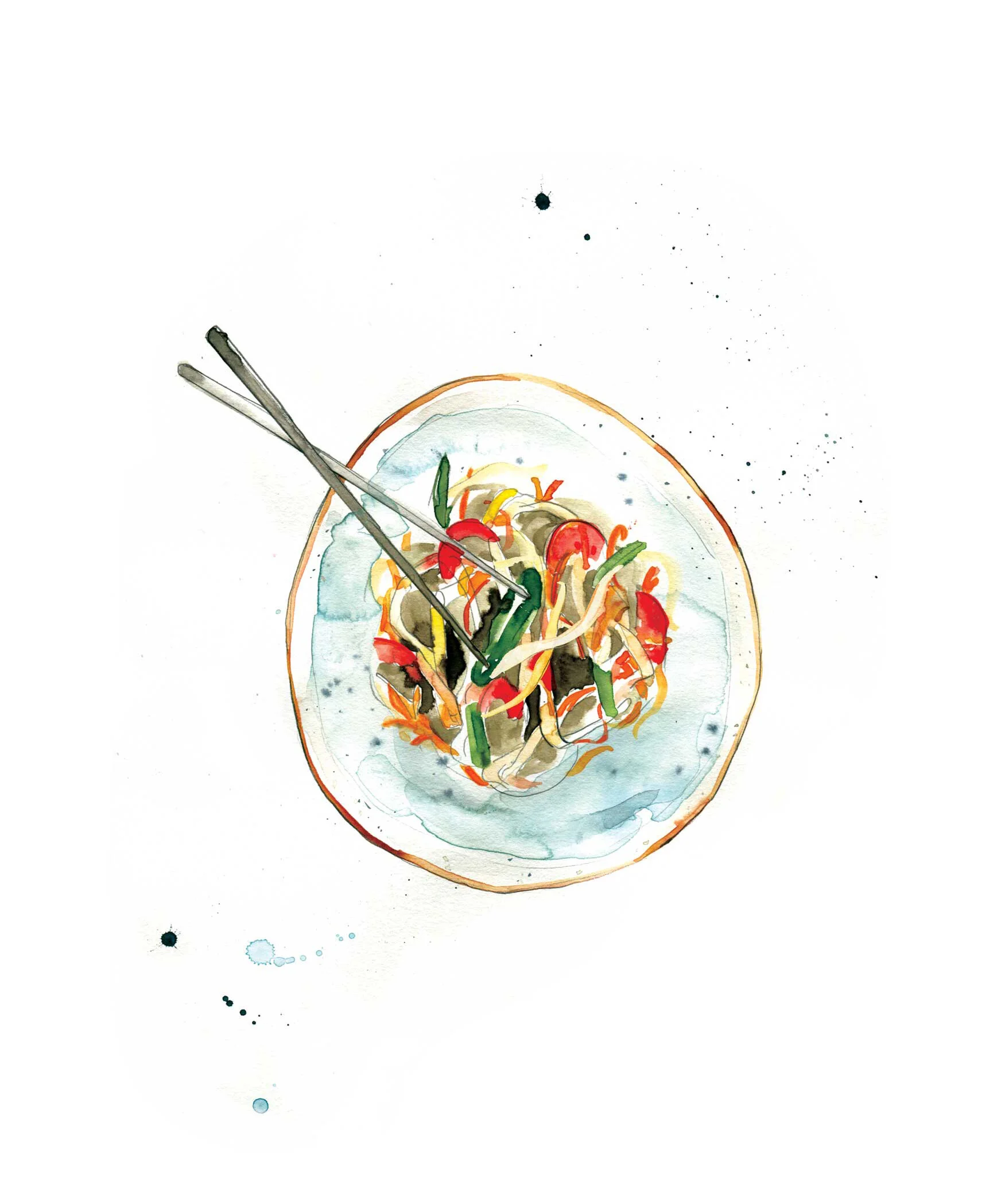 Australian Volunteers Internationals cookbook illustrations- Food to Share.  by Melbourne based artist & Illustrator Sarah Hankinson. 