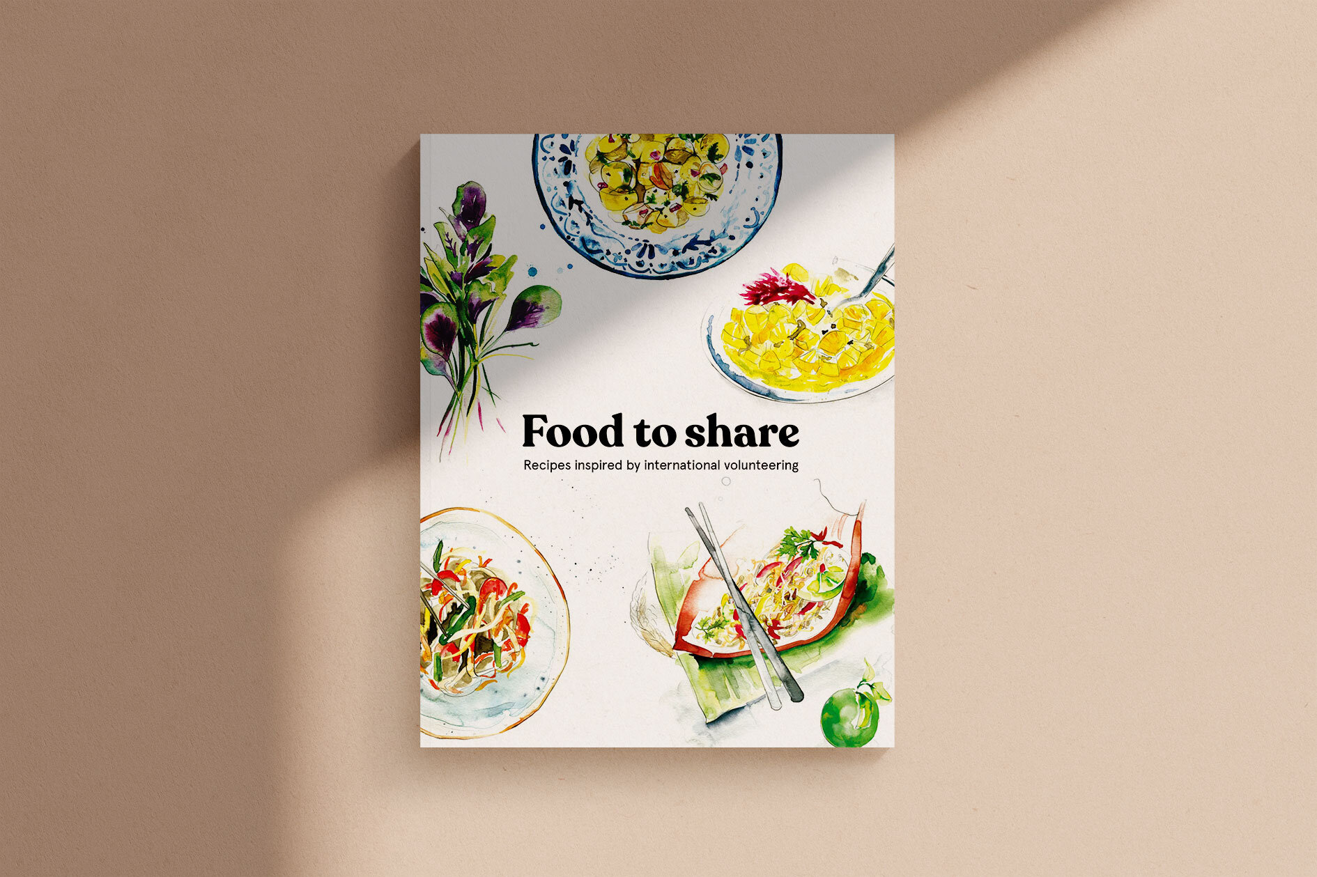 Australian Volunteers Internationals cookbook illustrations- Food to Share.  by Melbourne based artist & Illustrator Sarah Hankinson. 
