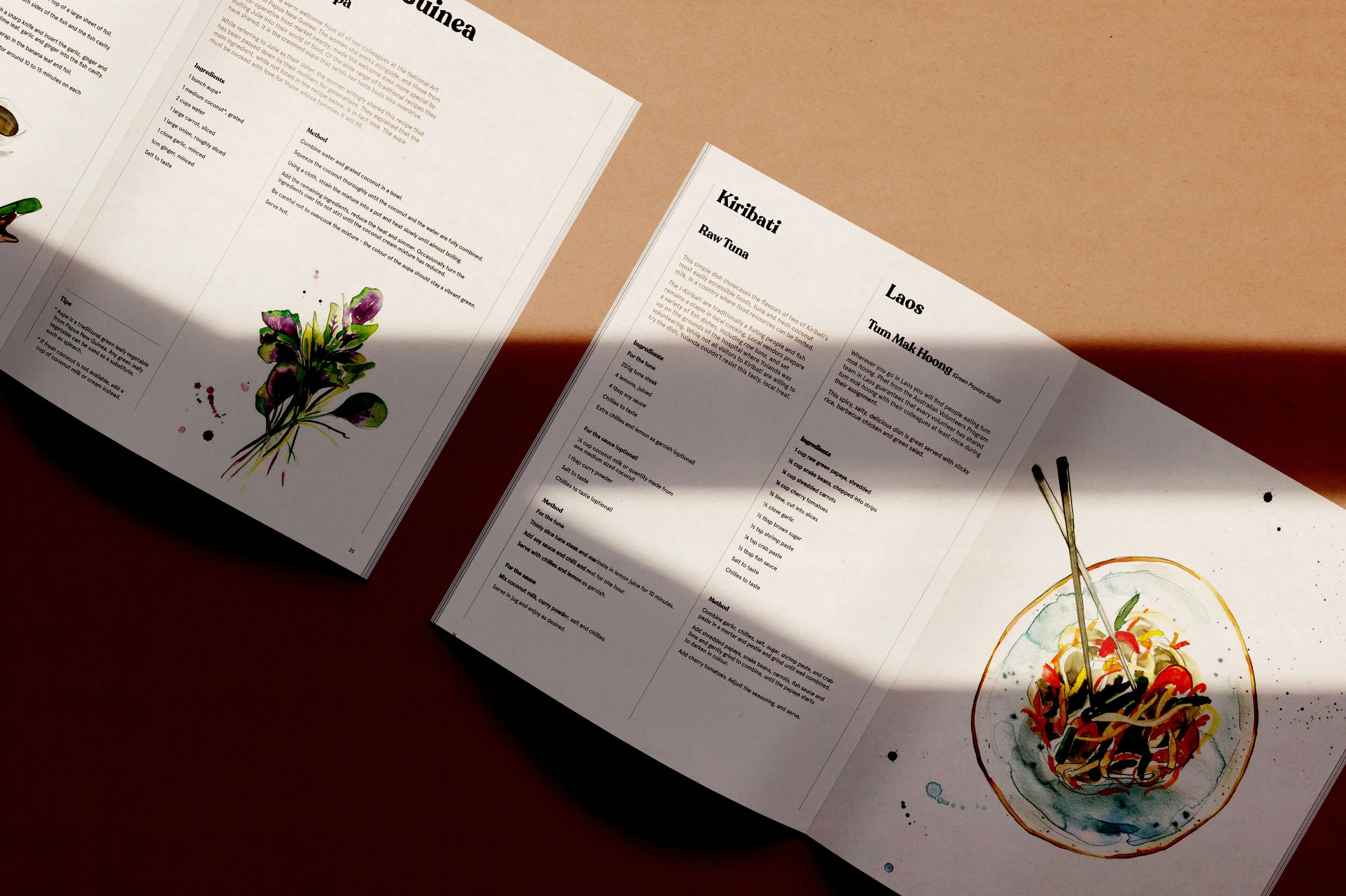 Australian Volunteers Internationals cookbook illustrations- Food to Share.  by Melbourne based artist & Illustrator Sarah Hankinson. 
