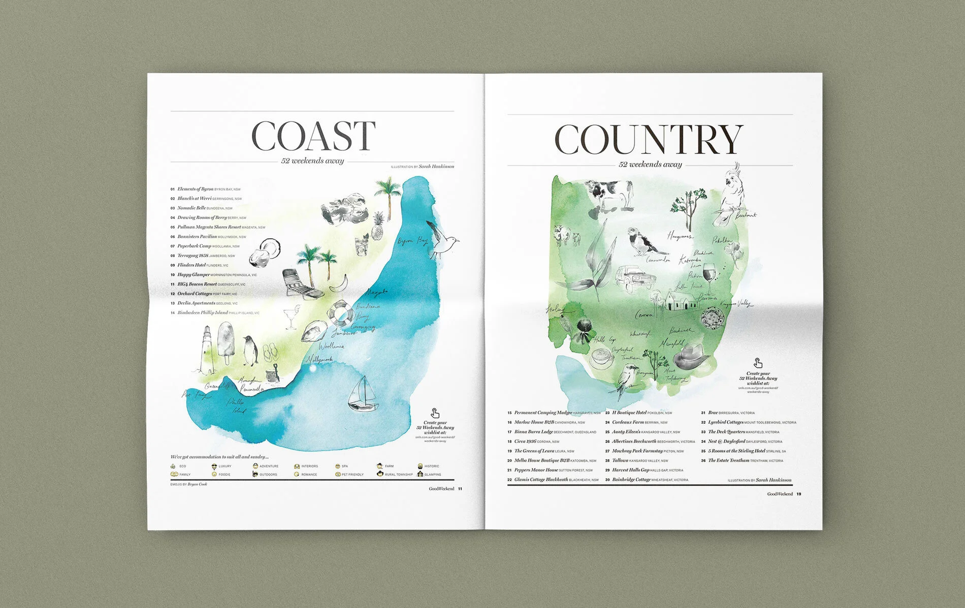  Melbourne-based illustrator and artist Sarah Hankinson creates stunning mixed media illustrations that capture the essence of nature, botanicals, travel, food and drinks, packaging, landscapes, architecture and lifestyle. If you're looking for capti