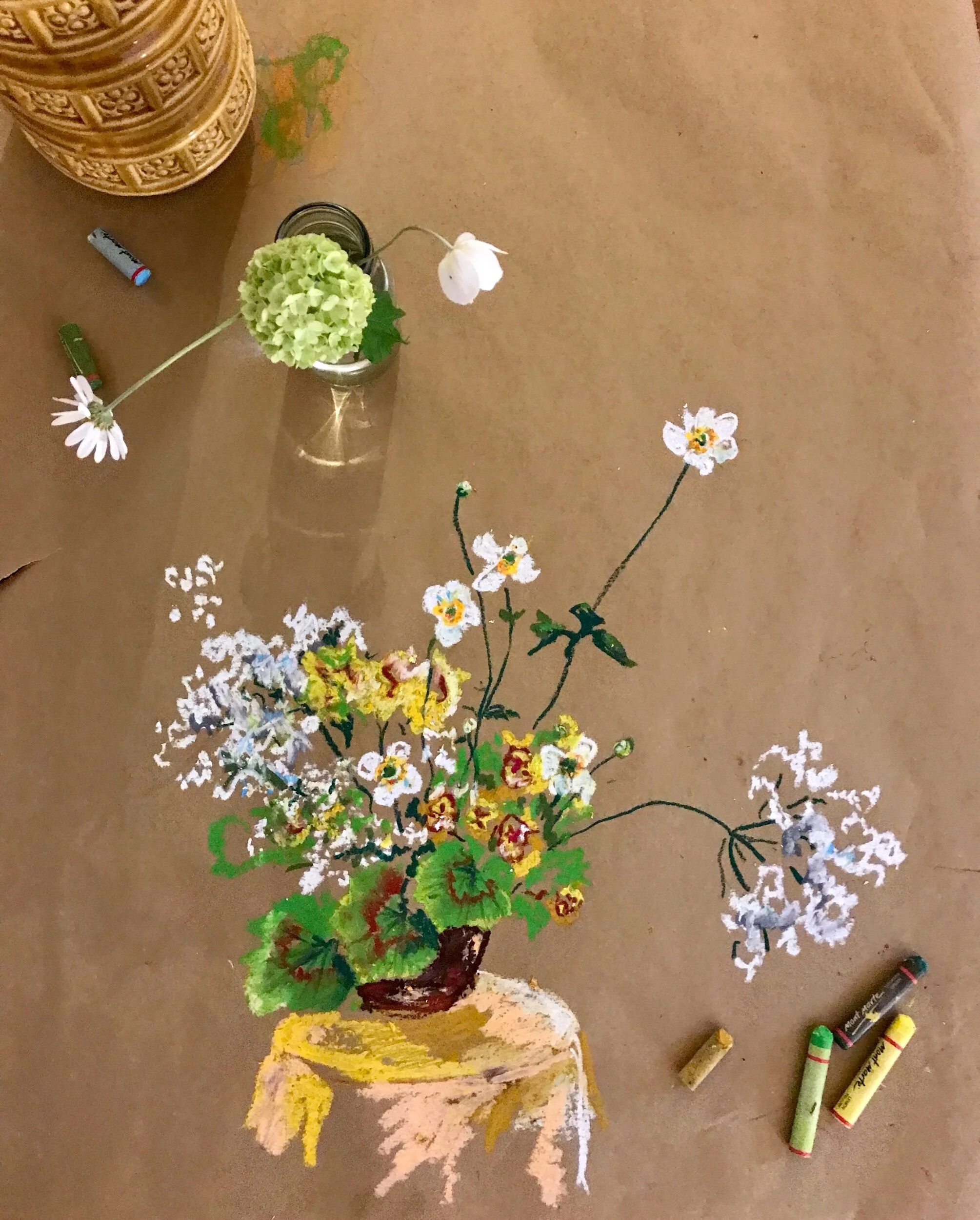 Oil Pastel Original Australian Art by Melbourne based artist & Illustrator Sarah Hankinson