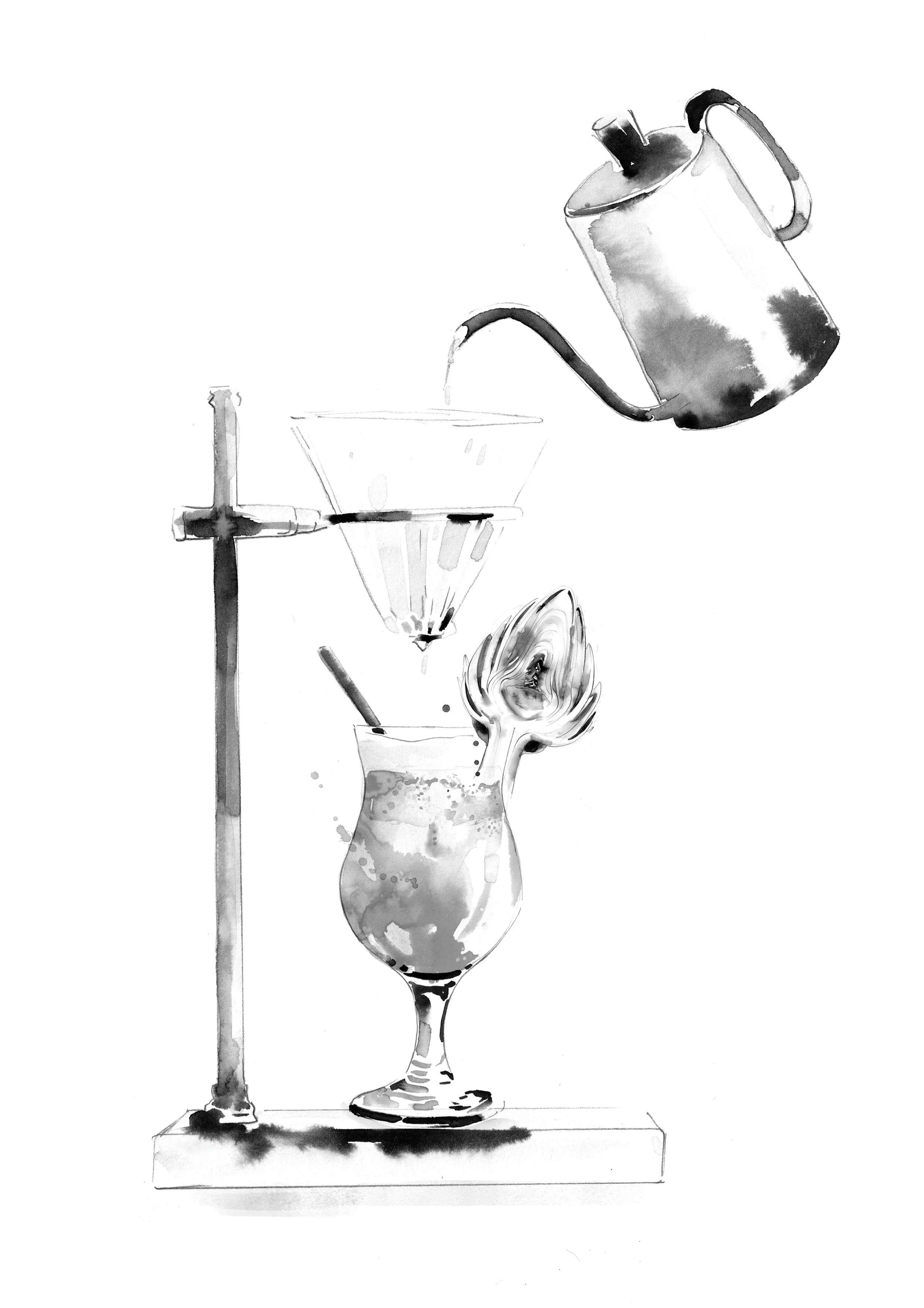 Illustrations for a Hong Kong based restaurant & bar by Melbourne based artist & Illustrator Sarah Hankinson. 