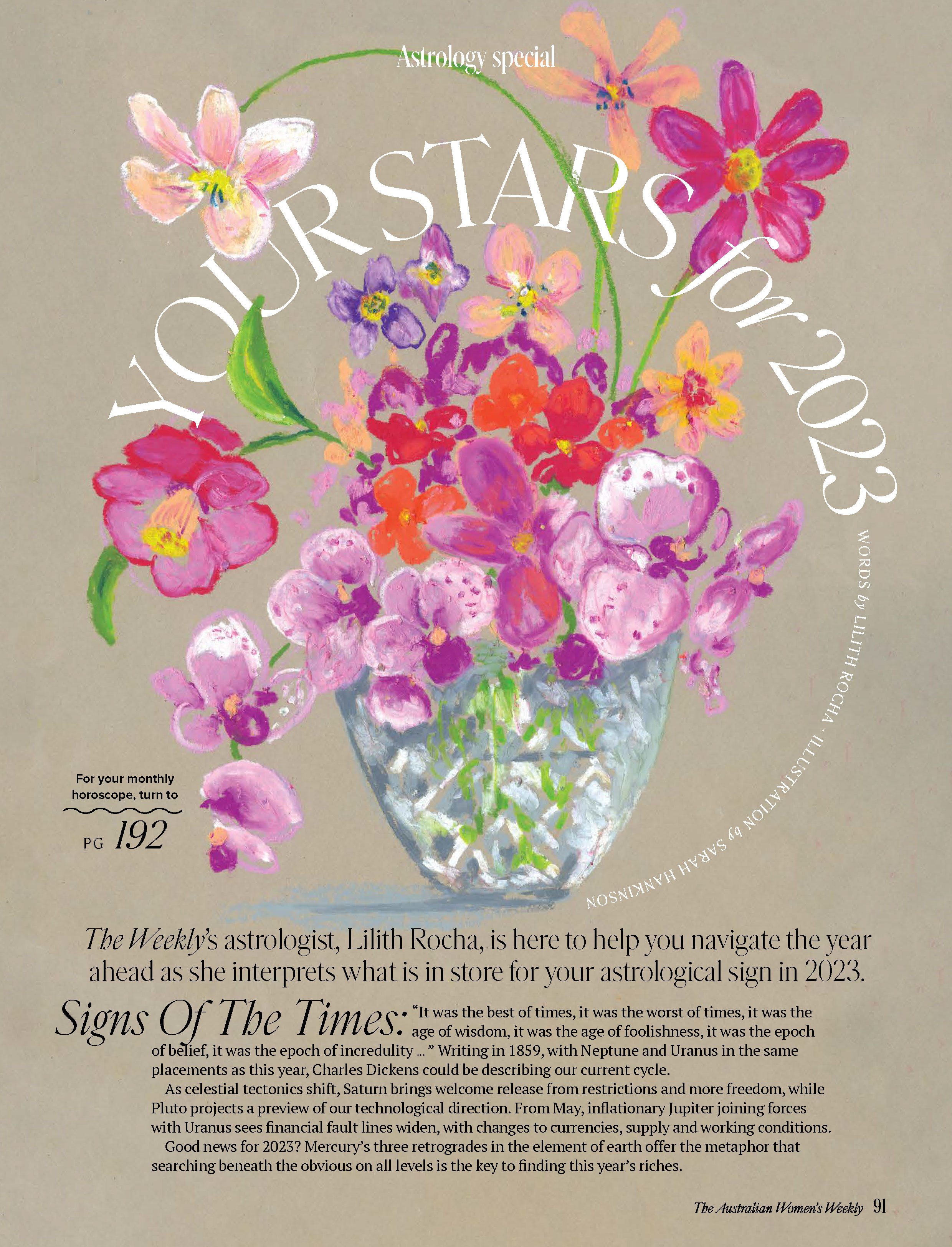 Art Woman's Weekly by Melbourne based artist & Illustrator Sarah Hankinson