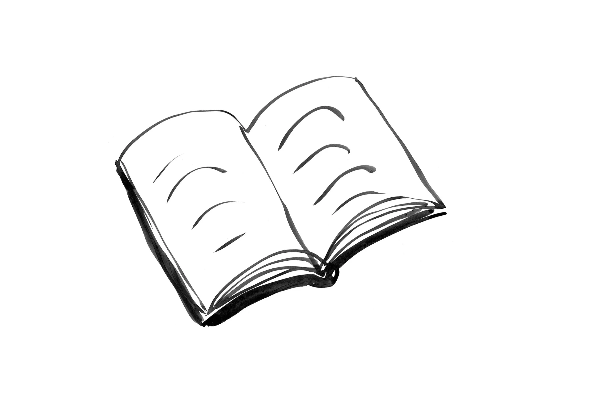 Black and white illustrations for Ramble On books website and social media by Sarah Hankinson