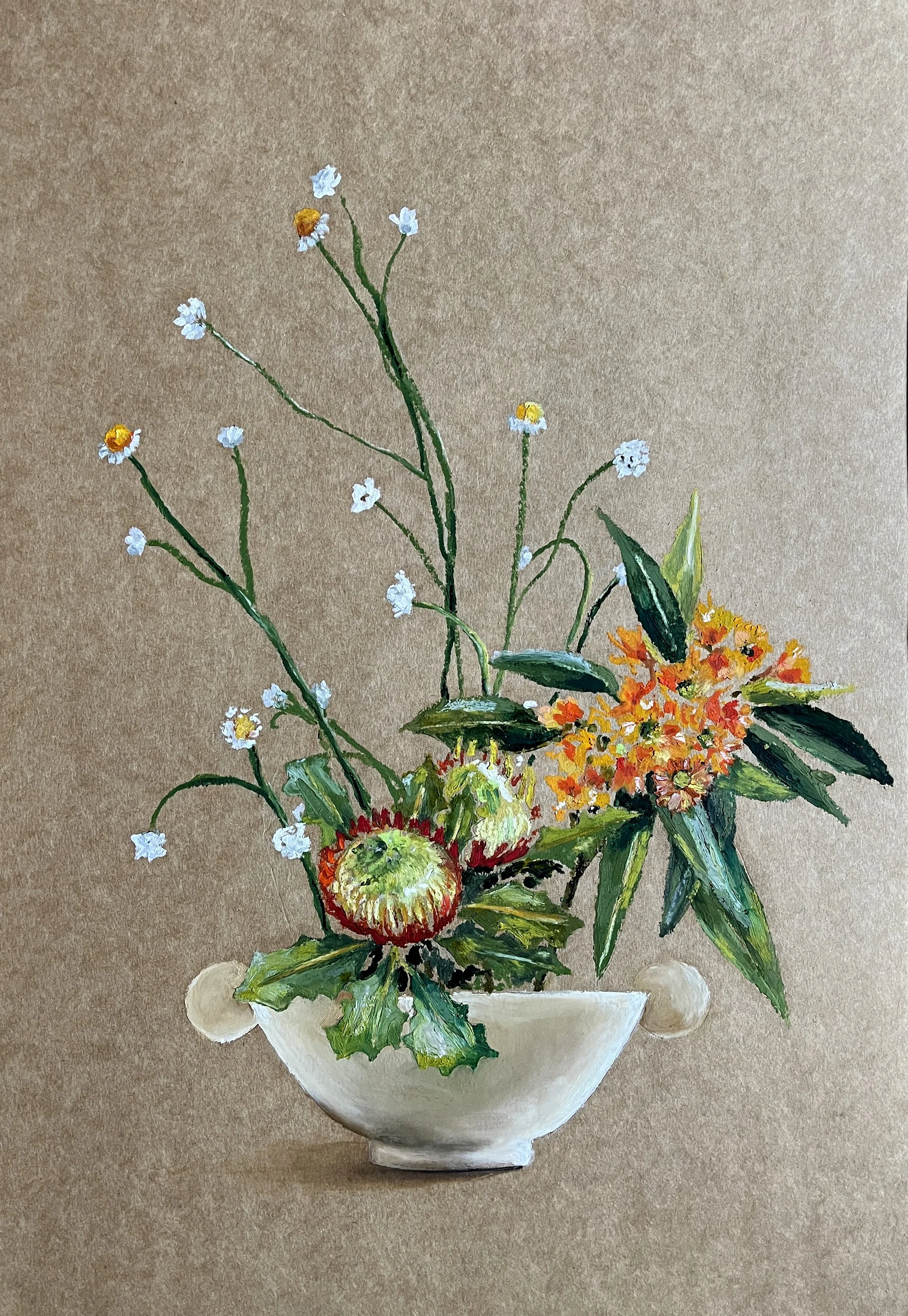 Banksia Heliantha, Ammobium Daisy and Flowering Gum_unframed copy.jpg