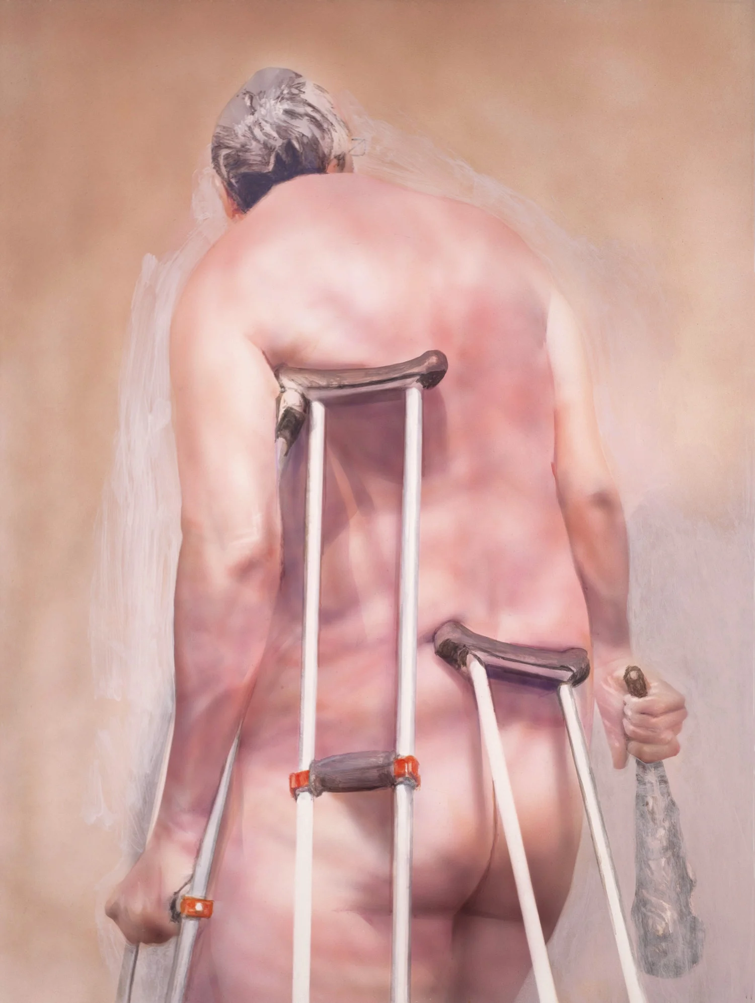 Crutches Polymer emulsion on honeycomb panel 30 x 22 1/2 inches 2011