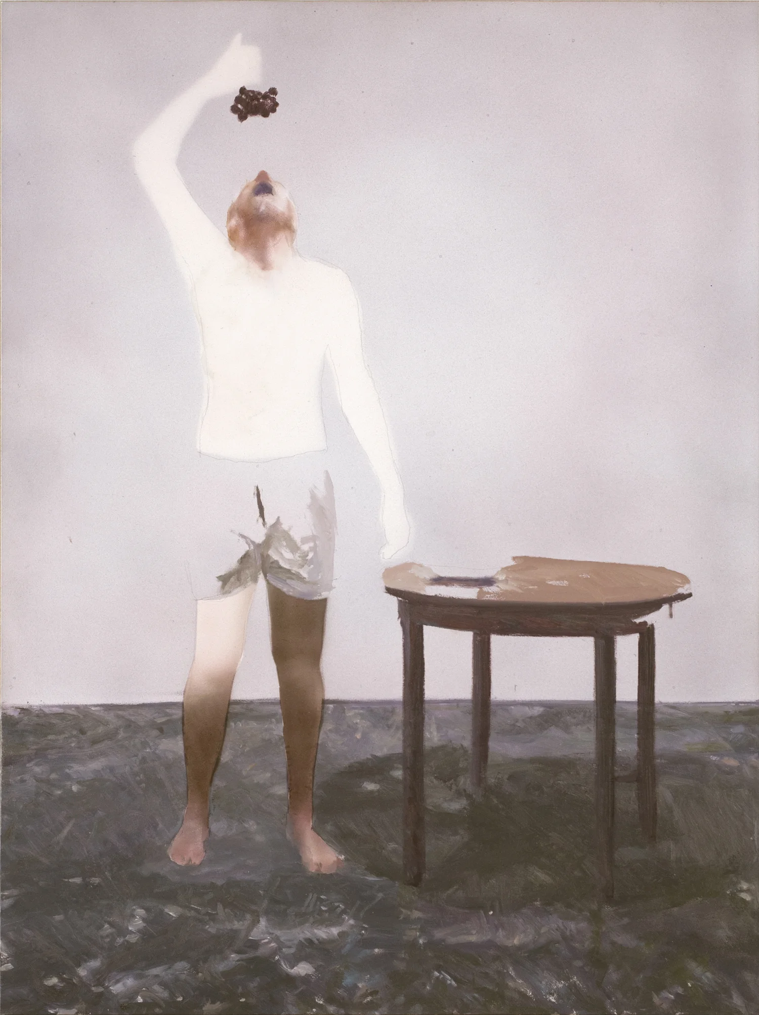 Grapes and Bowl Polymer emulsion and oil on panel 16 x 12 inches 2007
