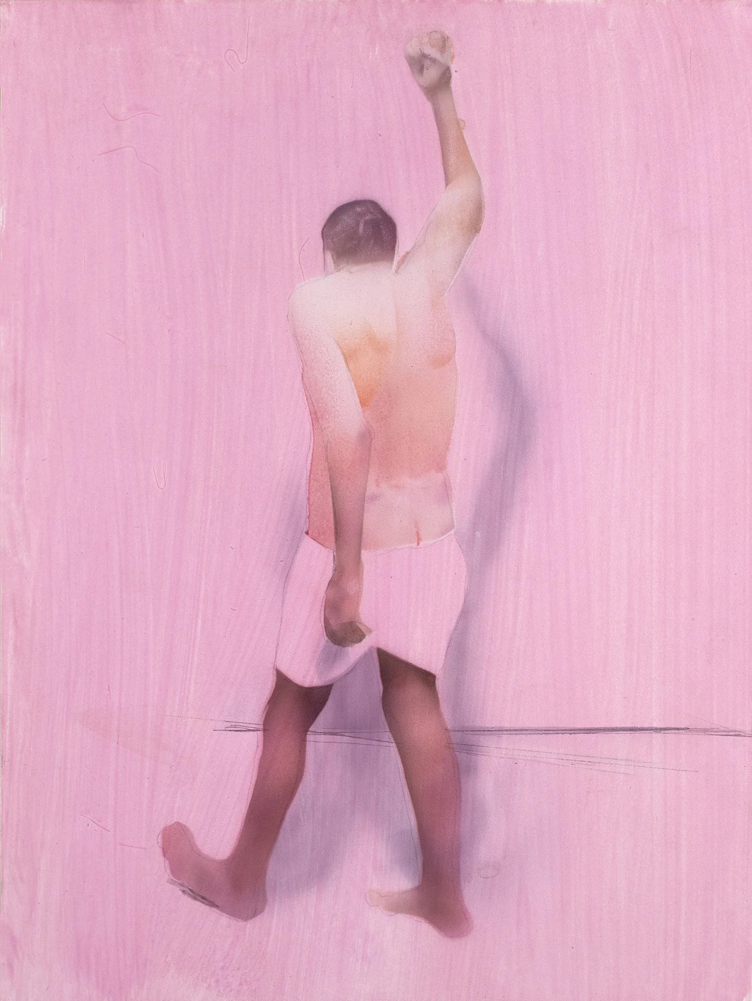 Rabble II Polymer emulsion and pencil on panel 16 x 12 inches 2010