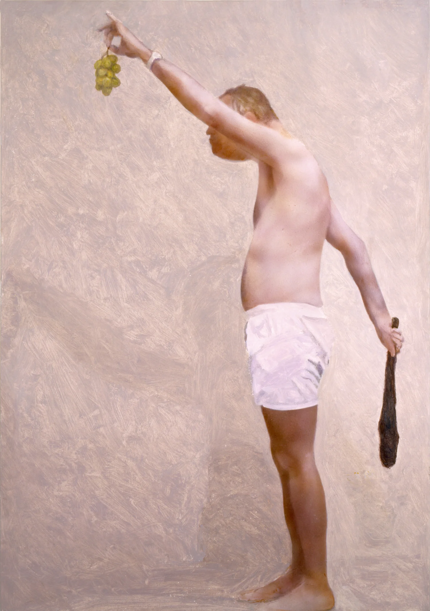 Cro-Magnon Bacchus Oil and polymer emulsion on honeycomb panel 18 x 12 1/2 inches 2006