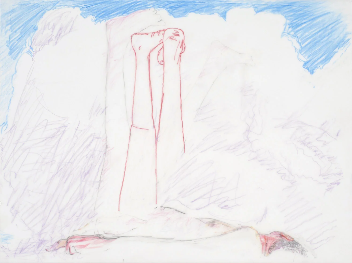 Untitled (Dead) (Study 3) Colored pencil and graphite on mylar 12 x 16 inches 2012