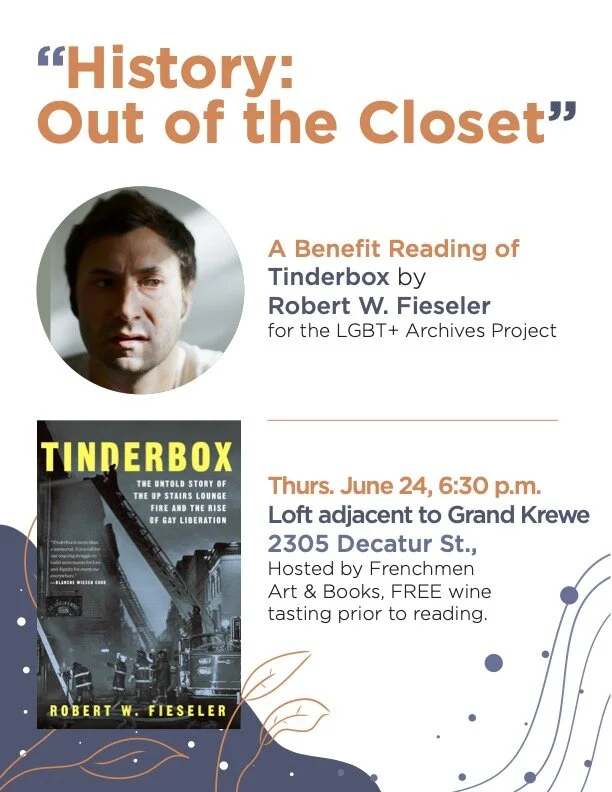 IN-PERSON + VIRTUAL EVENT: New Orleans, LA Frenchmen Art &amp; Books Benefit Reading 