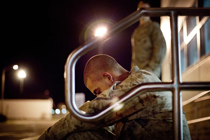  21 year old Corporal Armando Ramirez from California, 3rd Battalion 4th Marines returned from his first tour of Afghanistan. Ramirez has previously been posted in Iraq 