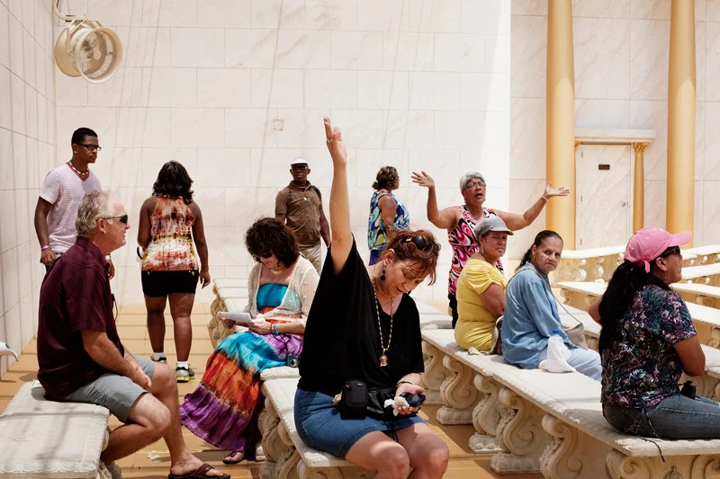  Enthusiastic spectators pray and sing at the Holy Land Experience,&nbsp;Orlando, Florida, United States. 