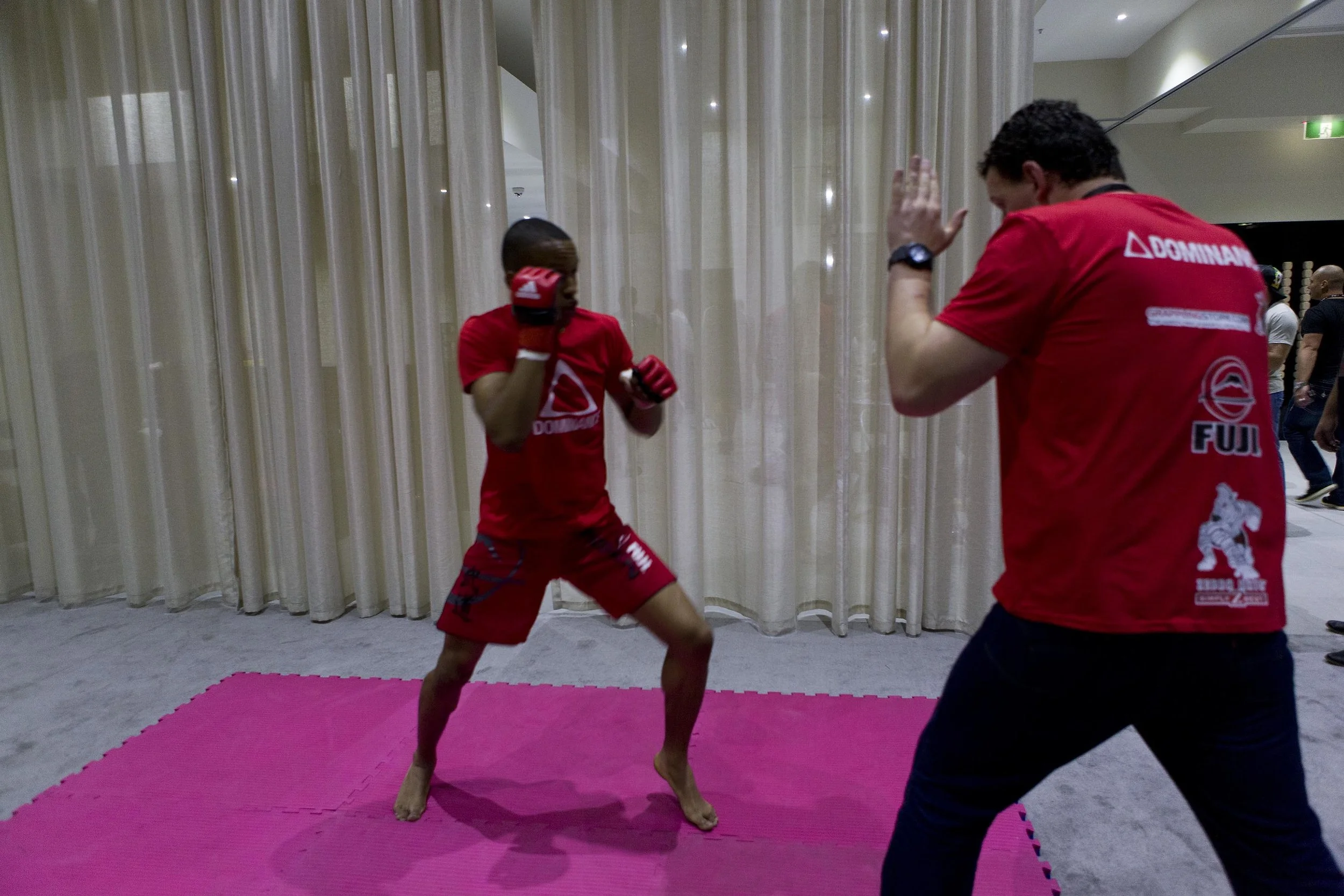  Jack 'Bones' Shand prepares himself before his fight backstage at the Australian Fighting Championship, Melbourne Pavilion, Victoria. 