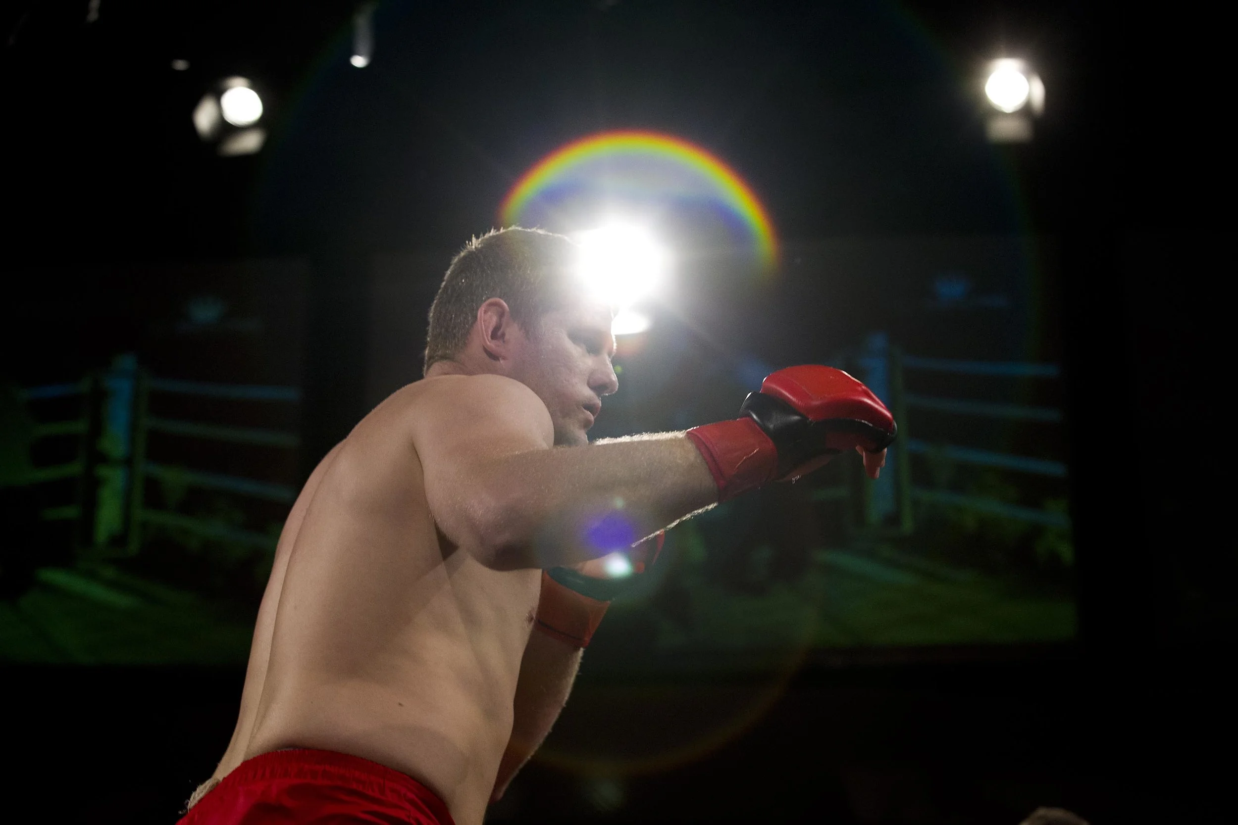  Daniel Kelly in the ring at the Australian Fighting Championship, Melbourne Pavilion, Victoria. 