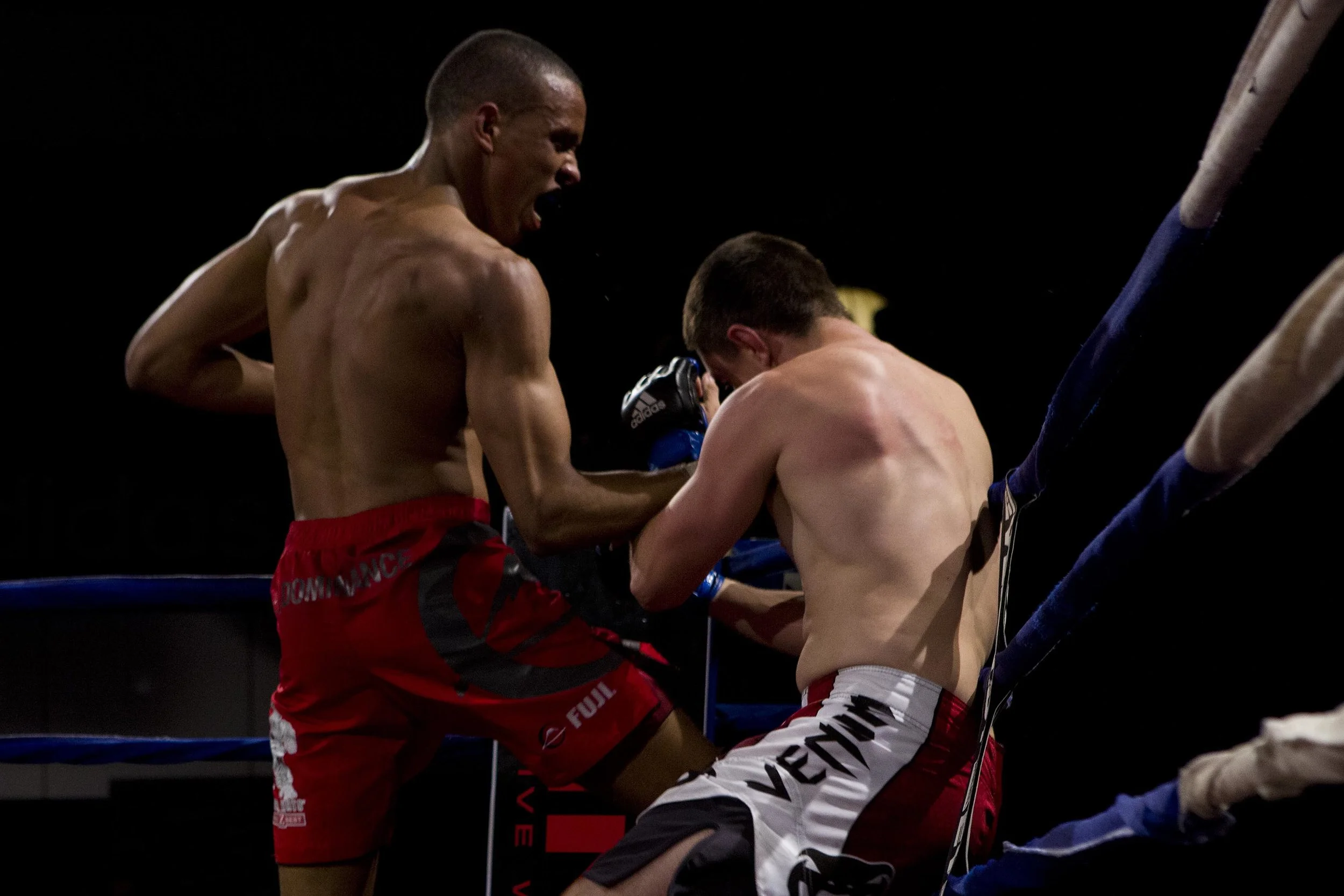  Jack Shand (L) vs Dean Purdon at the Australian Fighting Championship, Melbourne Pavilion, Victoria. 