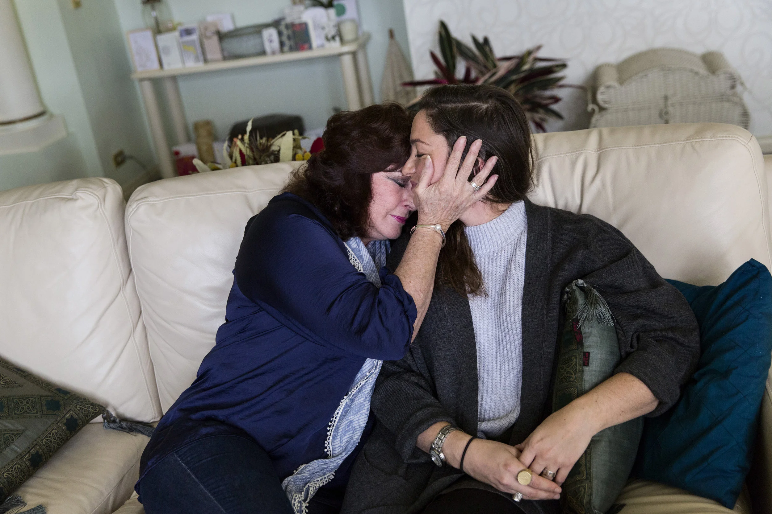  Lori O'Keeffe and her daughter Loren O'Keeffe talk to The Age reporter Tom Cowie about Dan, who went missing 5 years ago and was recently found dead at the family home in Highton, Geelong. Photograph for The Sunday Age. 