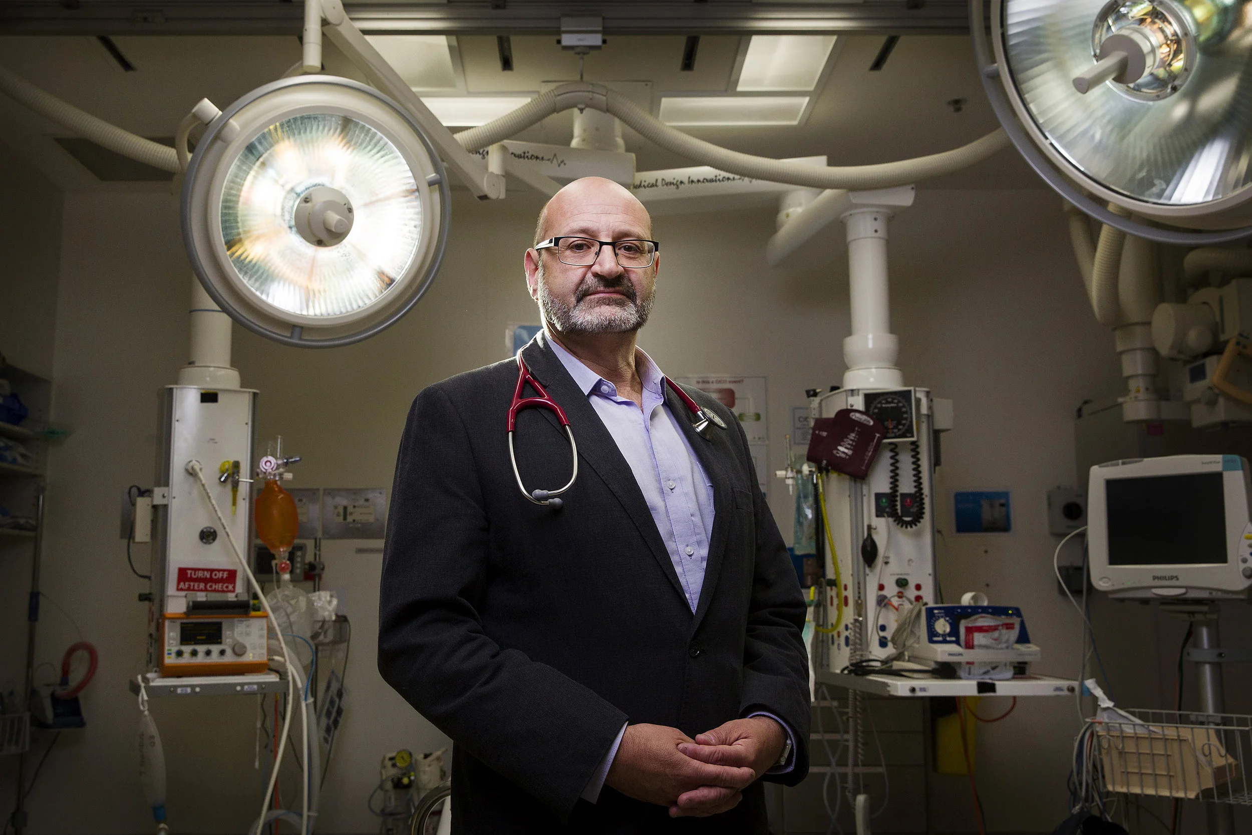  Professor George Braitberg,&nbsp;head of the Emergency Department at the Royal Melbourne Hospital, spoke to The Age about treating the large amount of patients admitted after the Bourke Street rampage. Photograph for The Sunday Age. 