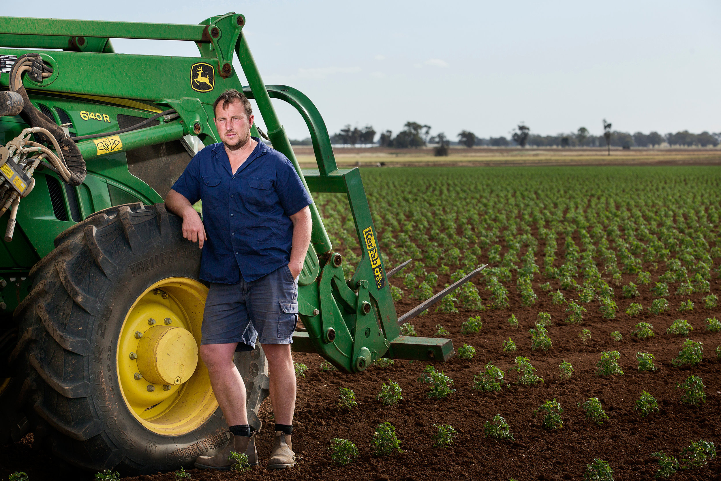  Farmer Dwight Weeks on his Tomato crop in Nanneella, Victoria. The Weeks family grow around 20-25% of all SPC tinned tomatoes.&nbsp;SPC has confirmed that Woolworths is trying to renege on a $70m five-year deal from two years ago to sell cheaper imp