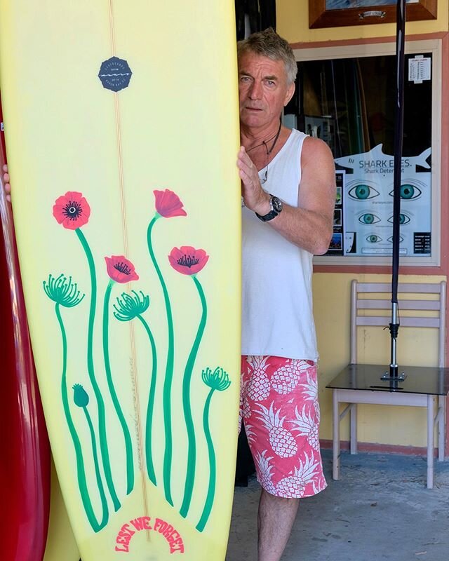 At last year&rsquo;s  Malibu Classic, Brett very generously shaped and donated this very special board. Grateful. @munro_and_sons