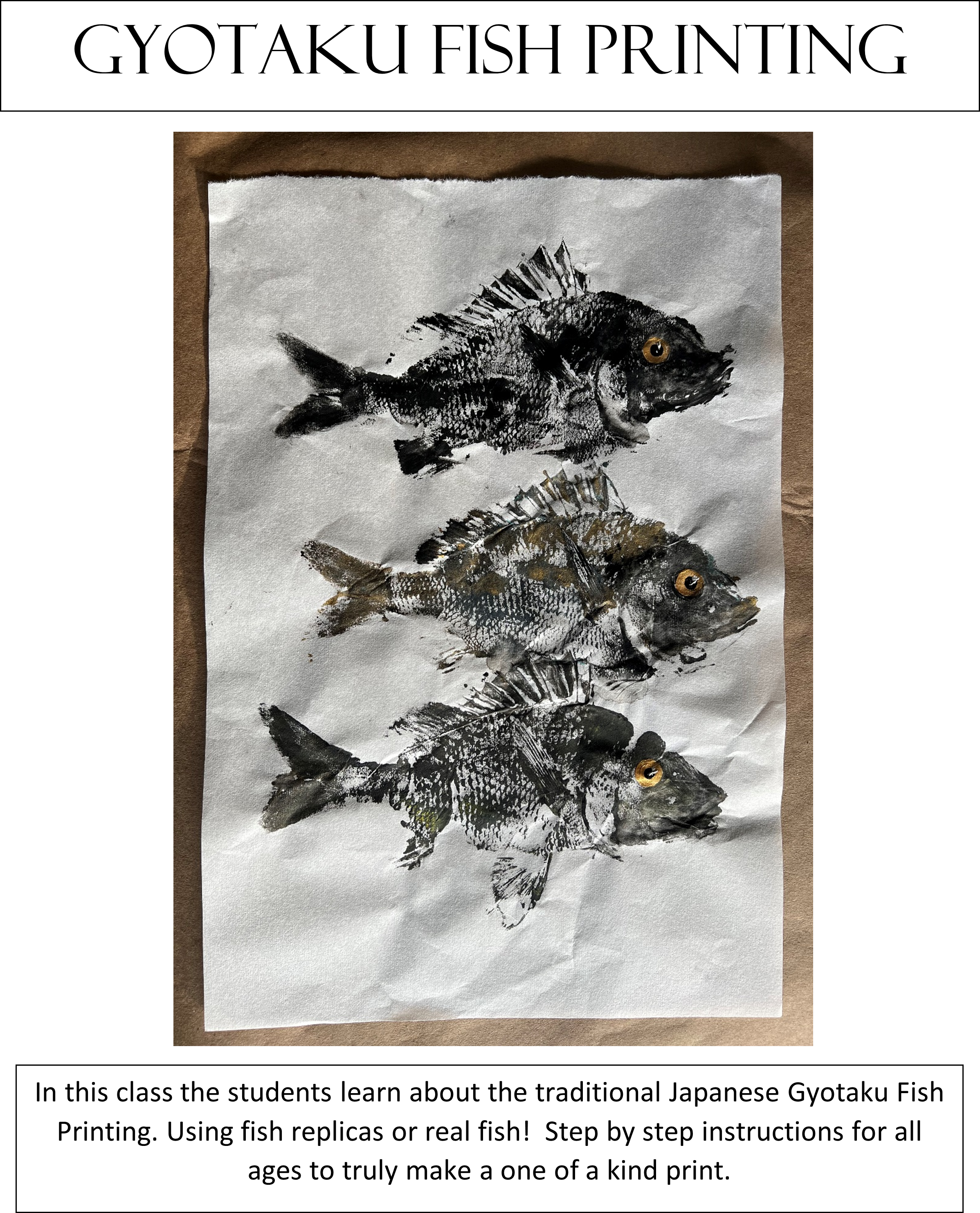 Gyotaku Fish Printing Replicas