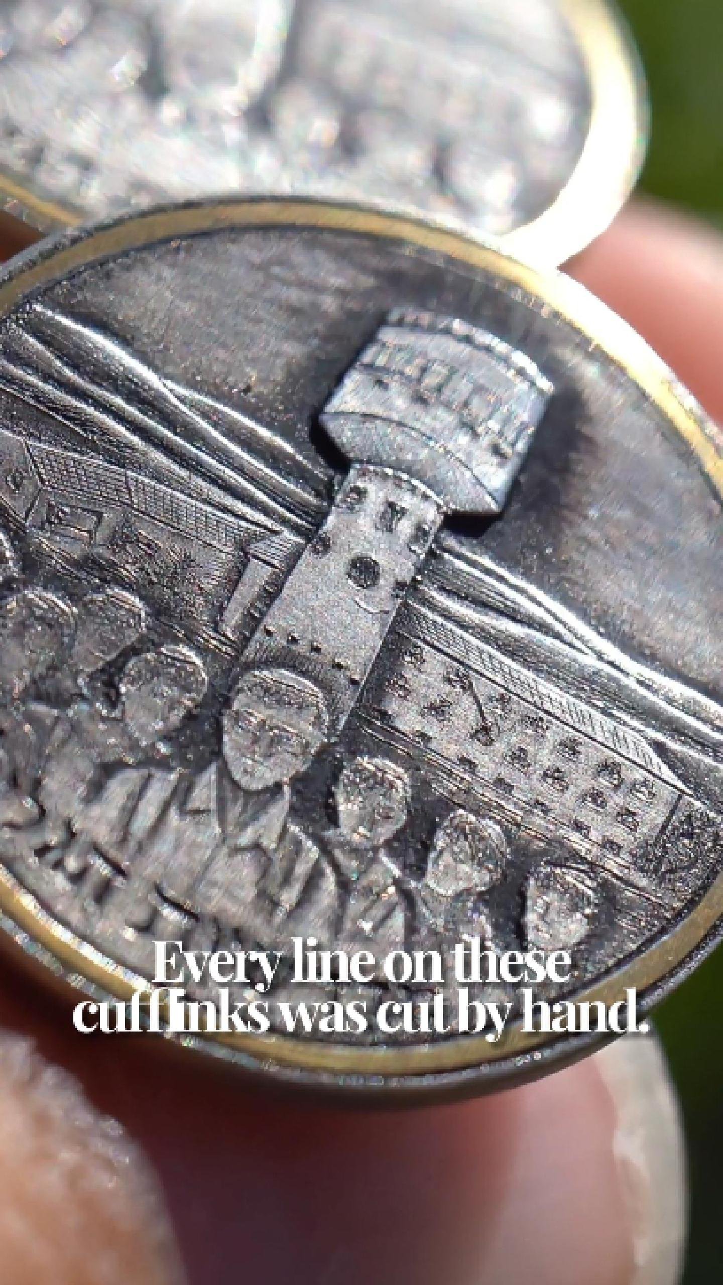 Cufflinks engraved by Vladimir