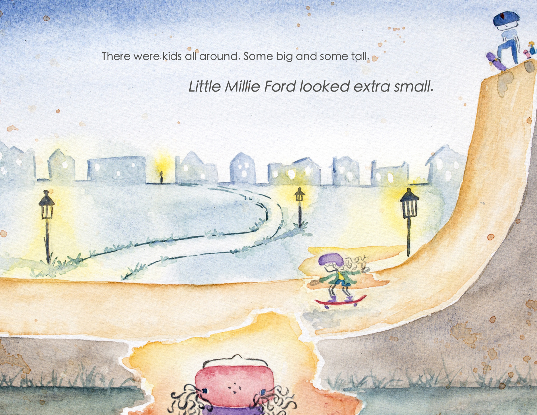 Little-Millie-Ford-and-Her-New-Skateboard-children's-book-skate-ramp