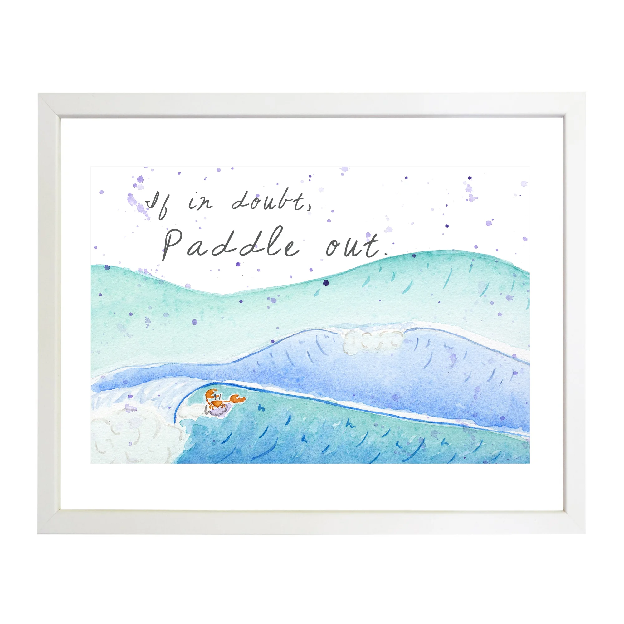 "If in Doubt, Paddle Out" Digital Nursery Print