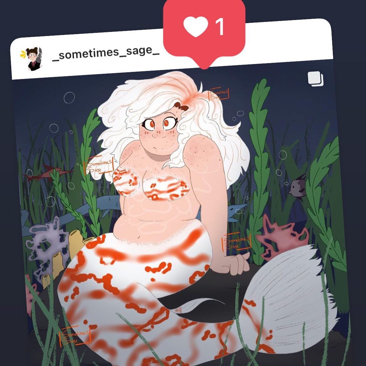 Check out the latest from #_sometimes_sage_  for Mermay2023!
 #mermay2023 
#mermaidart #mermaidvibes #mermay