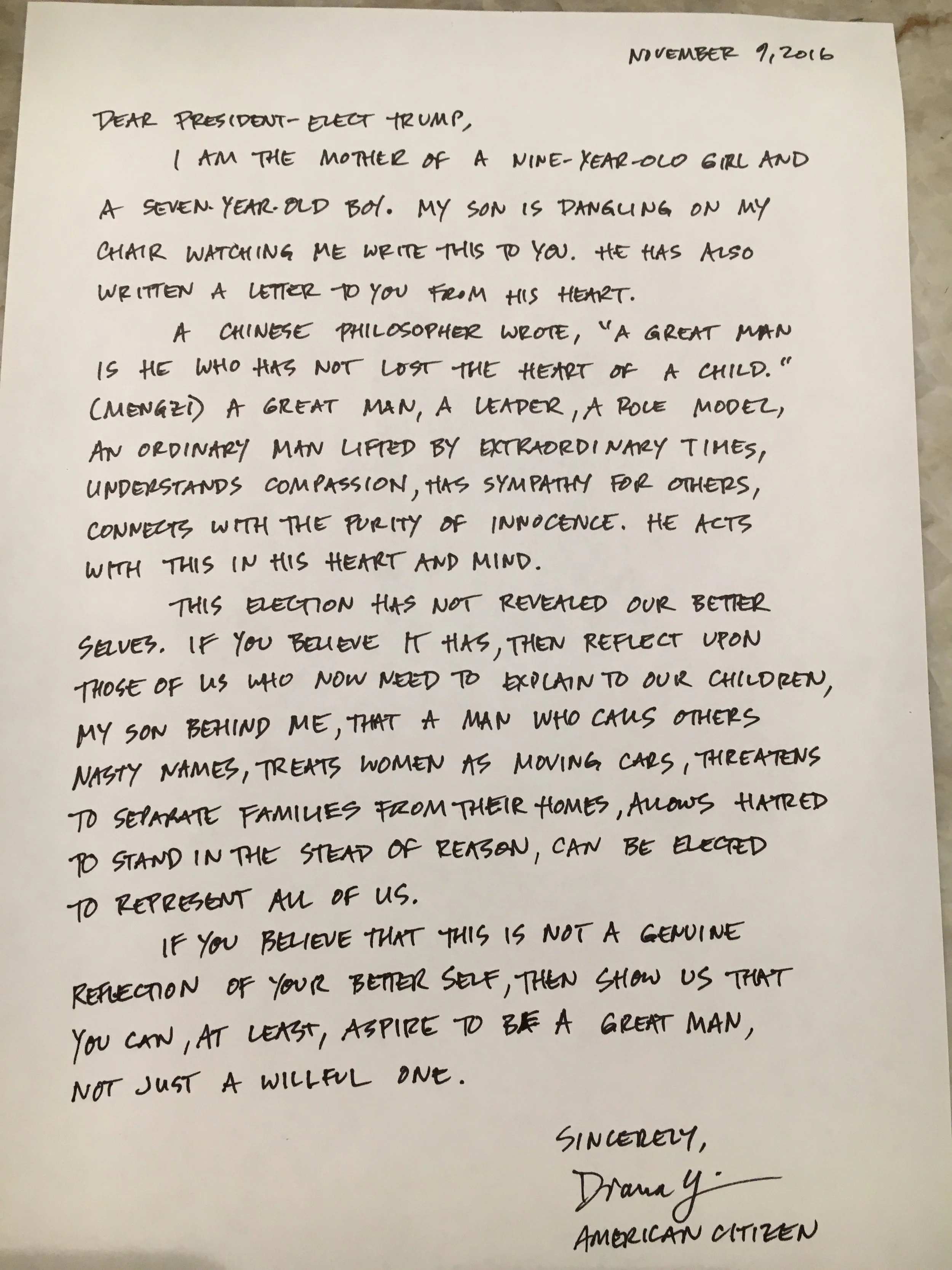 A Great Man is He Who has not Lost the Heart of a Child