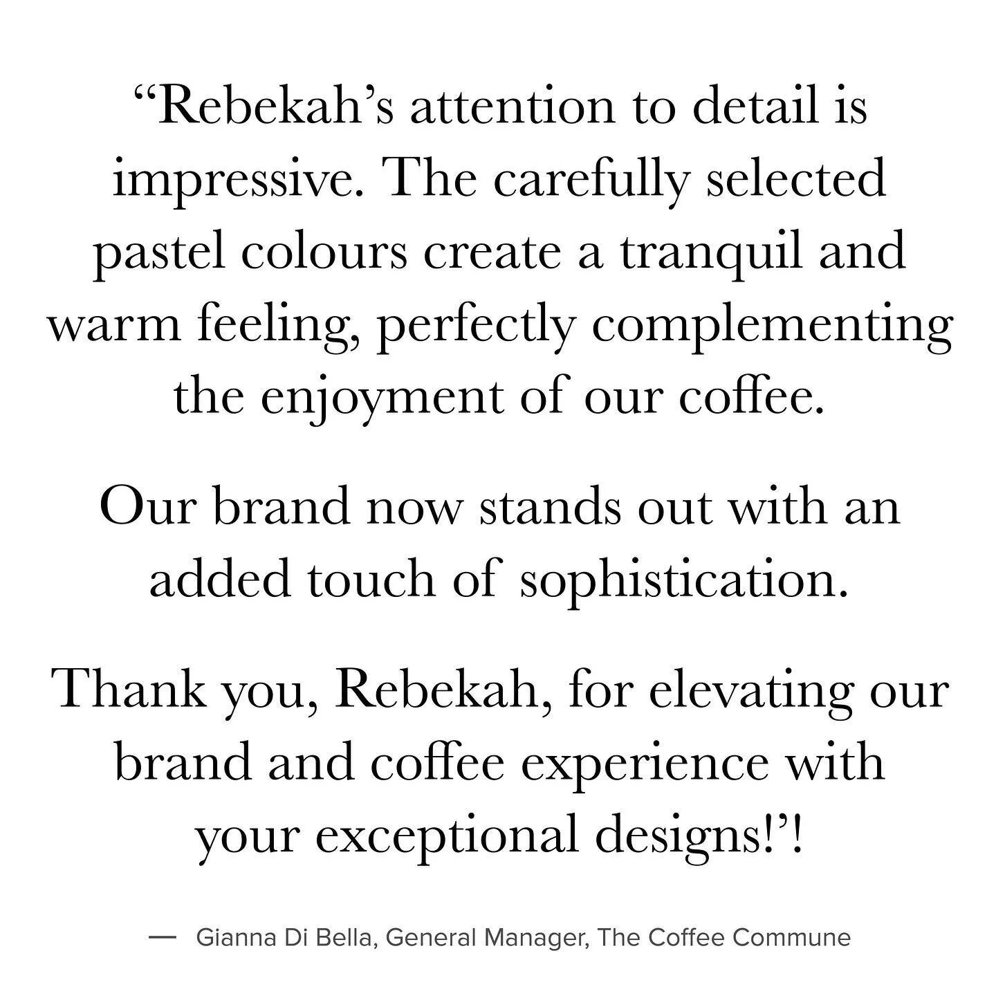 It&rsquo;s a pleasure to collaborate with Gianna Di Bella and the team at @the.coffeecommune on this design project.