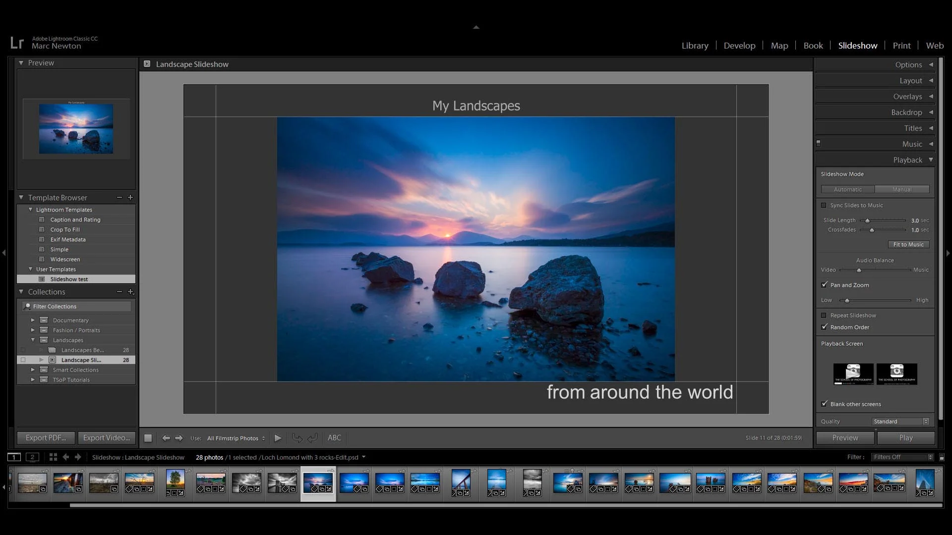 using the slideshow module