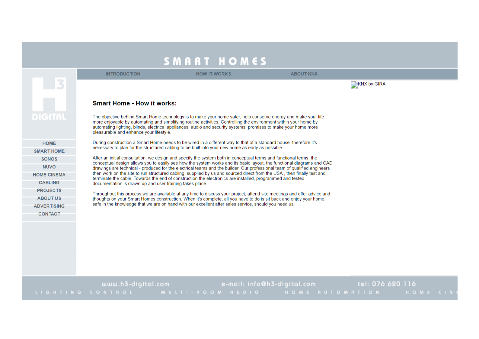 Smart Homes Page from 2009