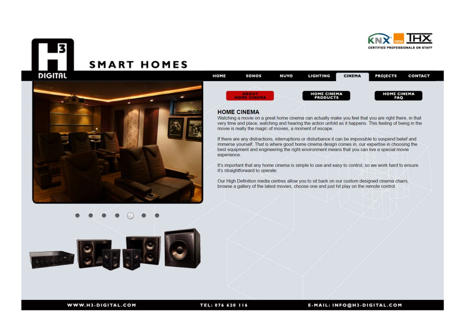 2012 Home Cinema web page