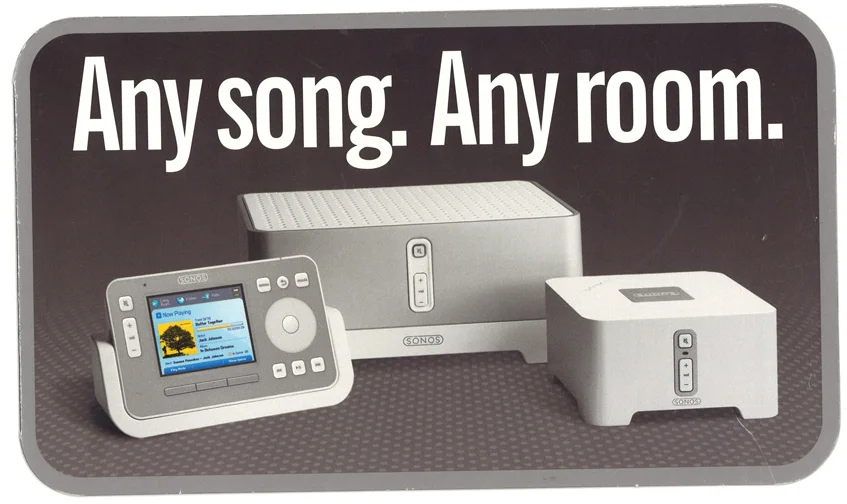 Early Sonos ads: The bolder the claims, the less copy required.