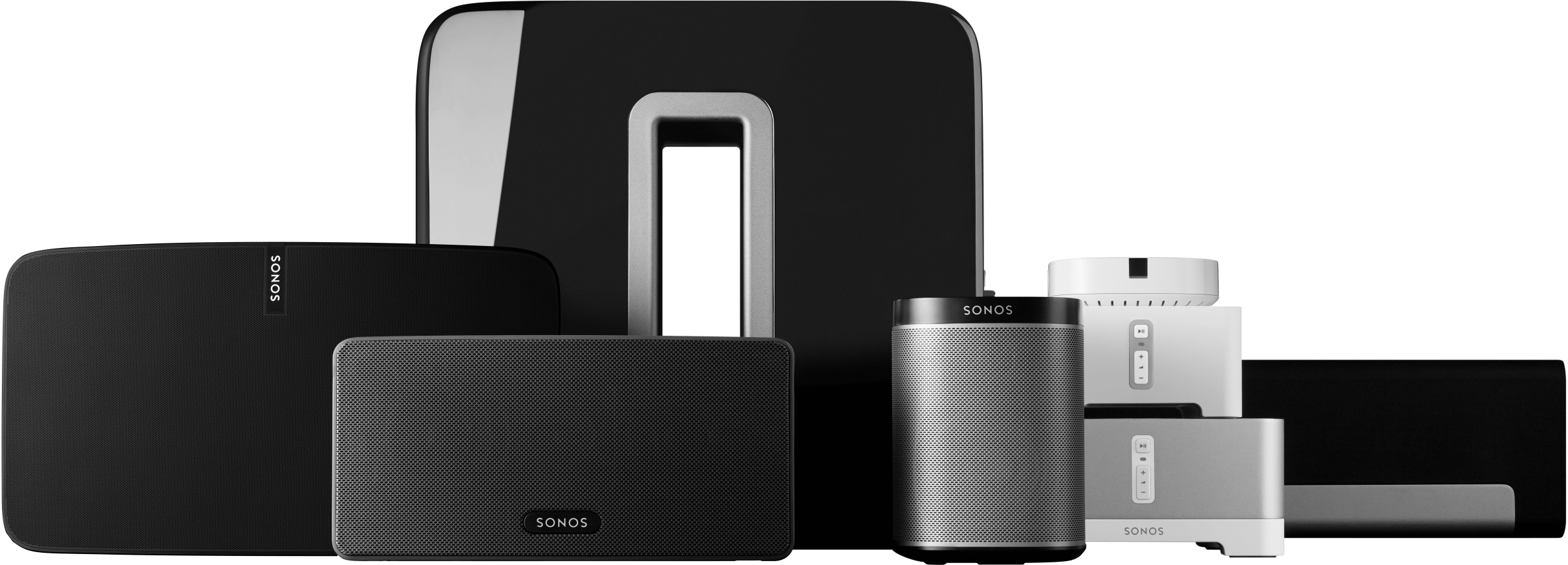 The Sonos Family of multi room audio products