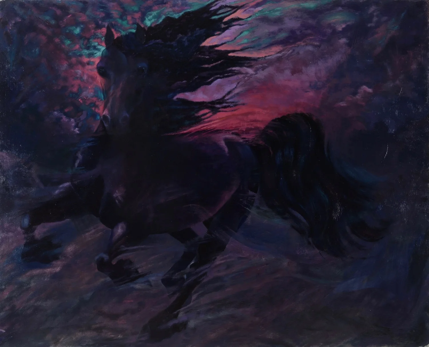 DARK ENERGY h.29 " l. 36" h. 73.5cm l. 91.5cm Oil on board