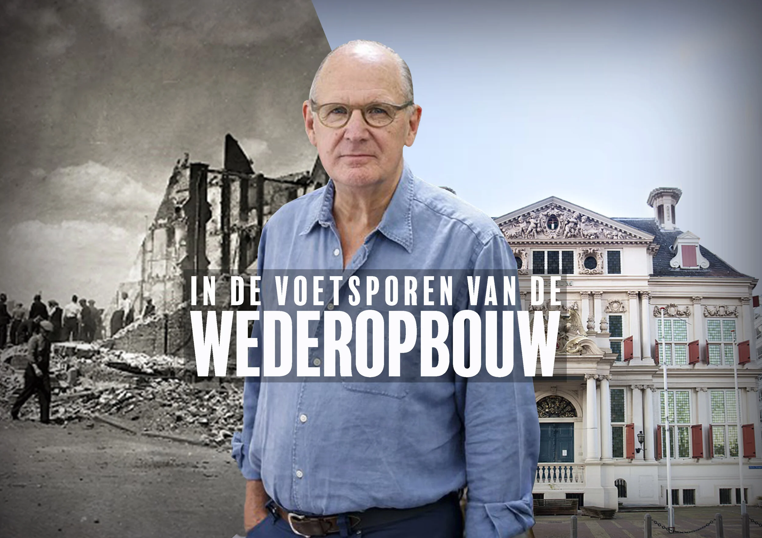  In de nieuwe MAX-serie In de voetsporen van de Wederopbouw kijkt presentator Philip Freriks terug op de periode na de bevrijding van Nederland. Hij bezoekt de plekken waar is opgebouwd, gerouwd, waar politieke partijen zijn gesticht, waar Nederlands