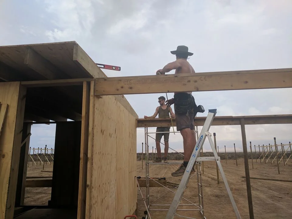 Parking bay construction