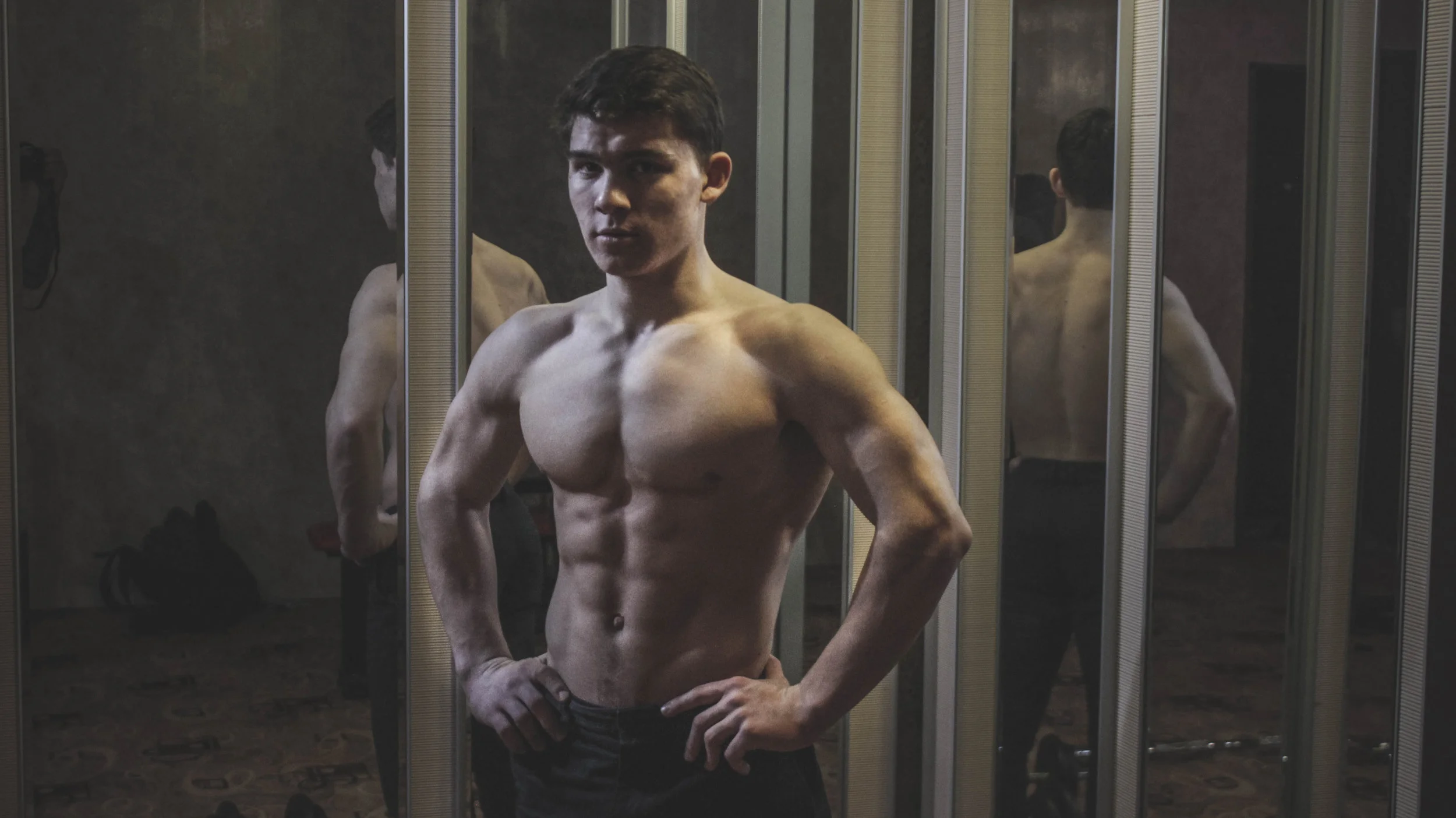 Amazing Aesthetic Boy Crushing T-Shirt And Flexing