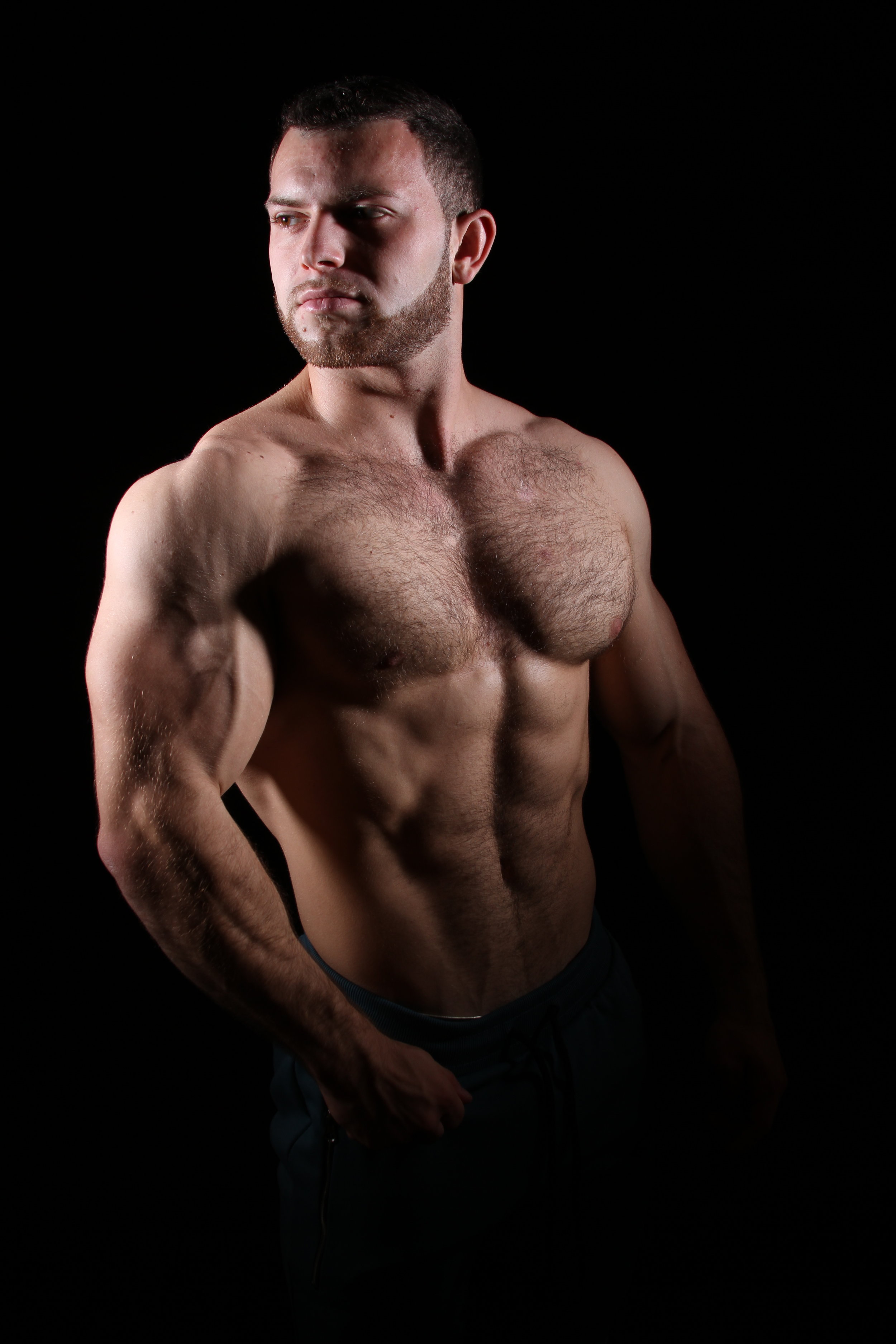 Awesome studio flexing with Sergey with amazing ripped big muscles 