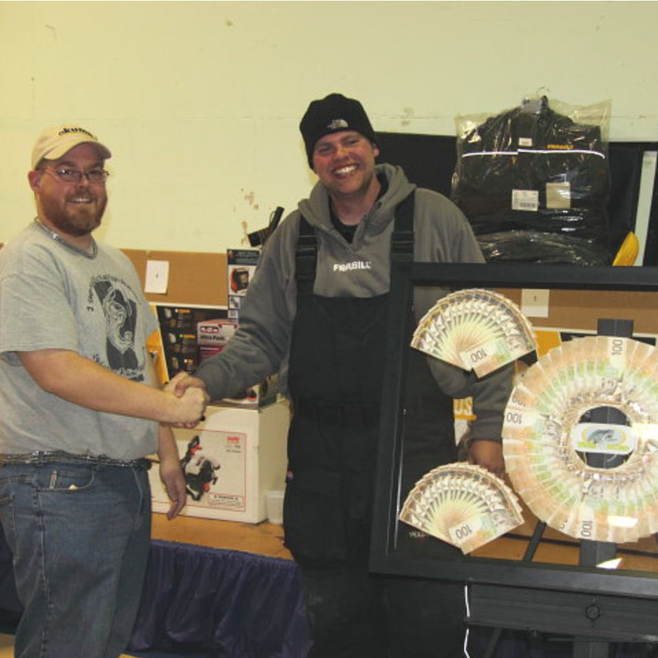 2011 The 8th Annual $10,000 Falcon Lake Winter Fish-Off was another incredible event with 87 fish weighed in! Although fewer fish were caught this year, the number of big fish was amazing! This year we welcomed anglers from Regina SK, The Pas MB, Gillam MB, all across ON, and as far away as Coral Harbour NU! The new Second Hole ticket paid off in a big way for Jeff Lauren who picked the hot holes and caught 2 big pike to take home both 2nd and 3rd prize! Here's a brief recap: 87 fish weighed in this year: 64 Northern Pike, 19 Perch, and 4 Whitefish 1st place $10,000 winner was a 16.52 pound pike caught by Tim Hoover 2nd place was a 15.66 pound pike caught by Jeff Lauren 3rd place was a 10.96 pound pike also caught by Jeff Lauren (Second Hole Ticket) 10th place was 5.20 pounds 50th place was 2.18 pounds