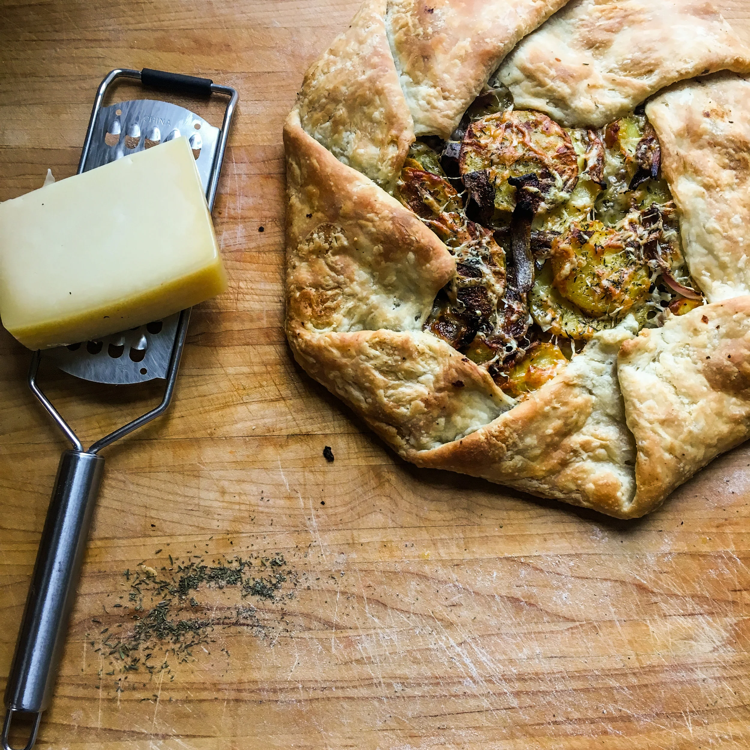 Roasted Potato + Onion Galette