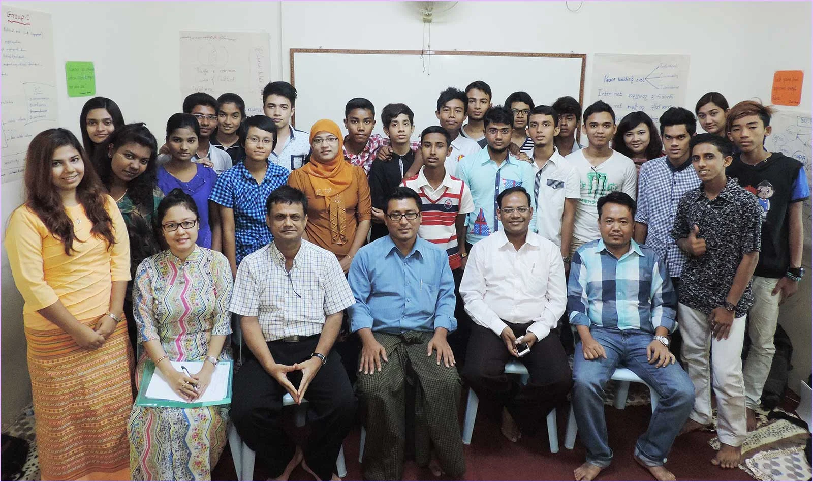 Mr. Win and his staff at the Smile Education and Development Foundation. Credit: SEDF