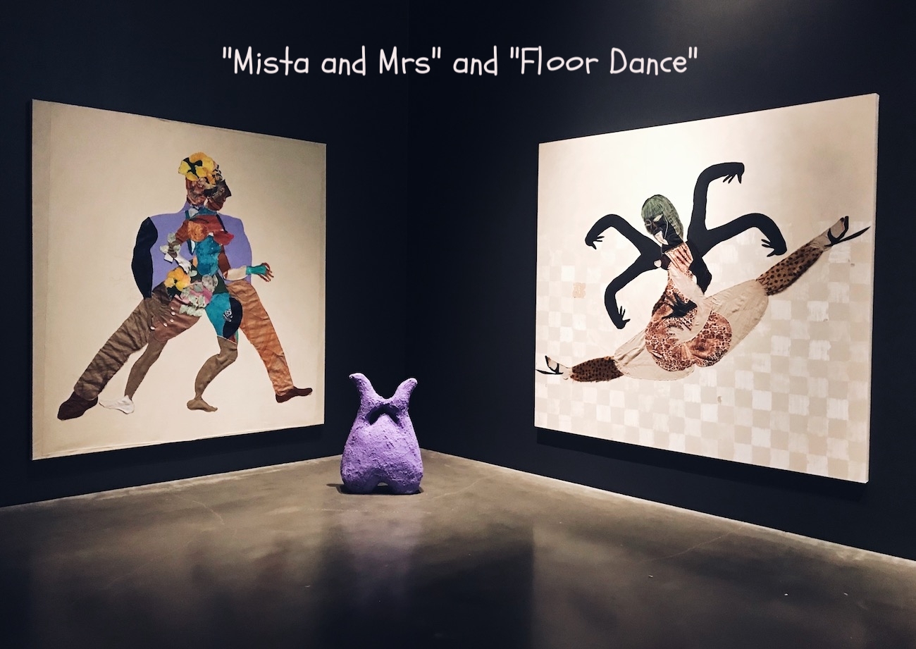 "Mista and Mrs" and "Floor Dance" by Tschabalala Self