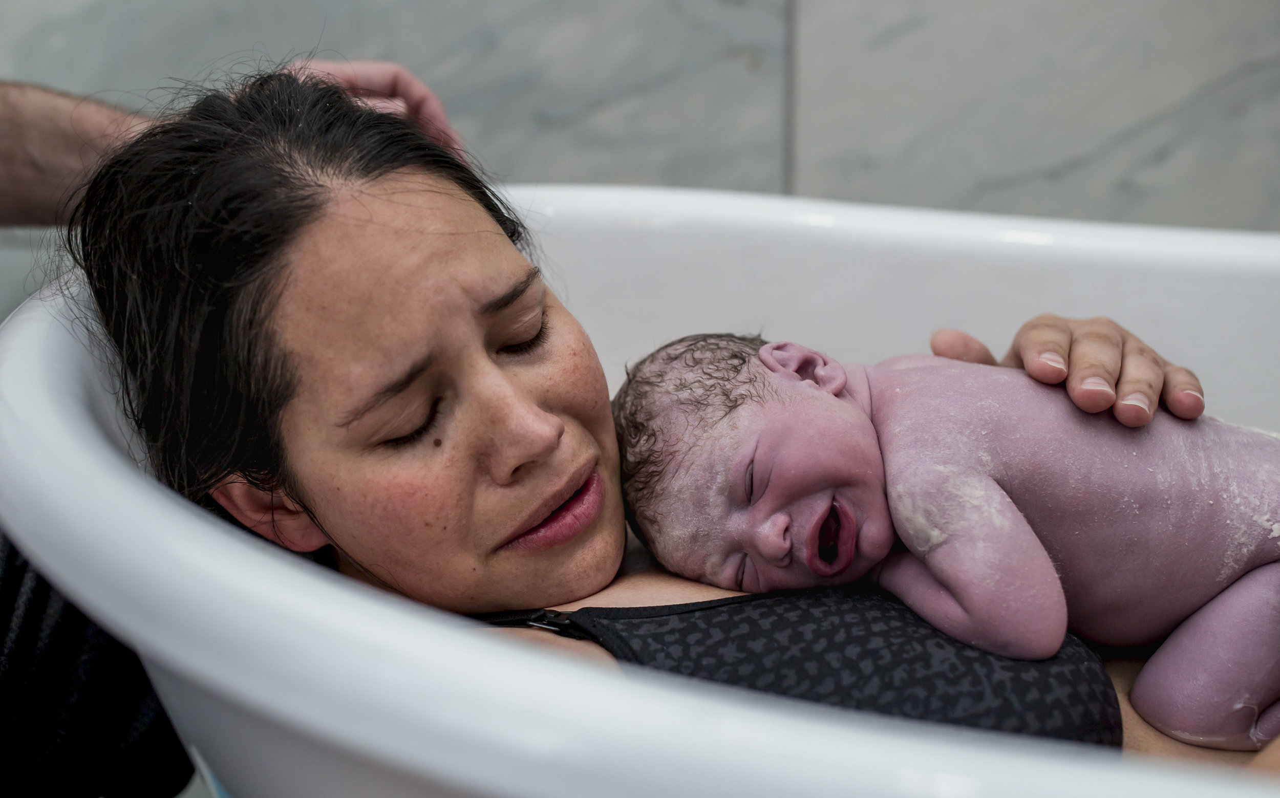 newborn baby at Plano Birthplace