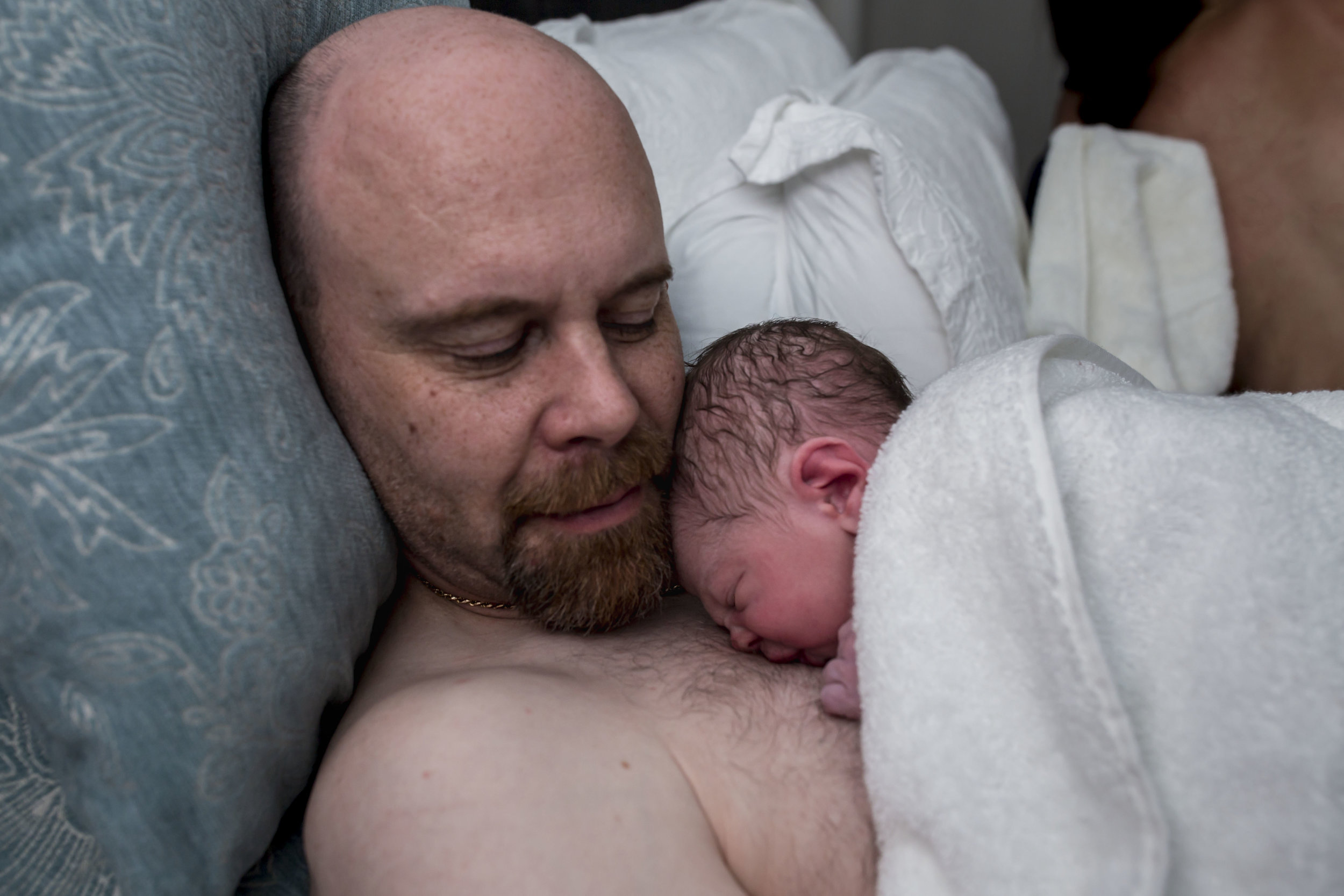 father and son after birth