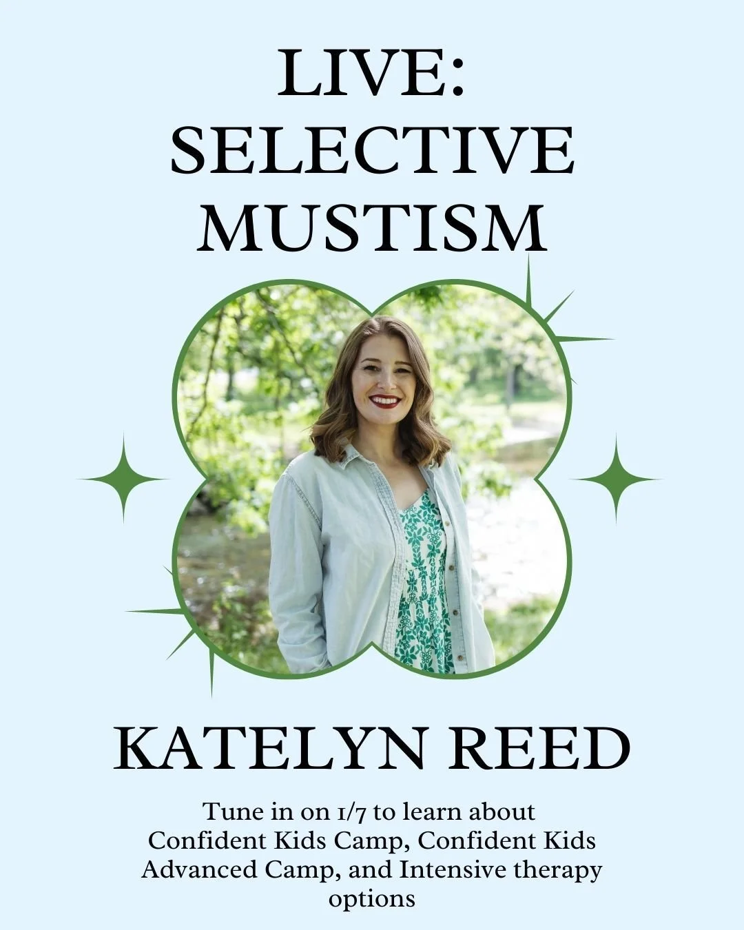 ✨ Instagram Live Alert! ✨

Join us January 7th for a special Instagram Live with Katelyn Reed as she walks families through everything you need to know about our programs!

We&rsquo;ll be chatting about:
🌟 Confident Kids Camp
🚀 Confident Kids Advan
