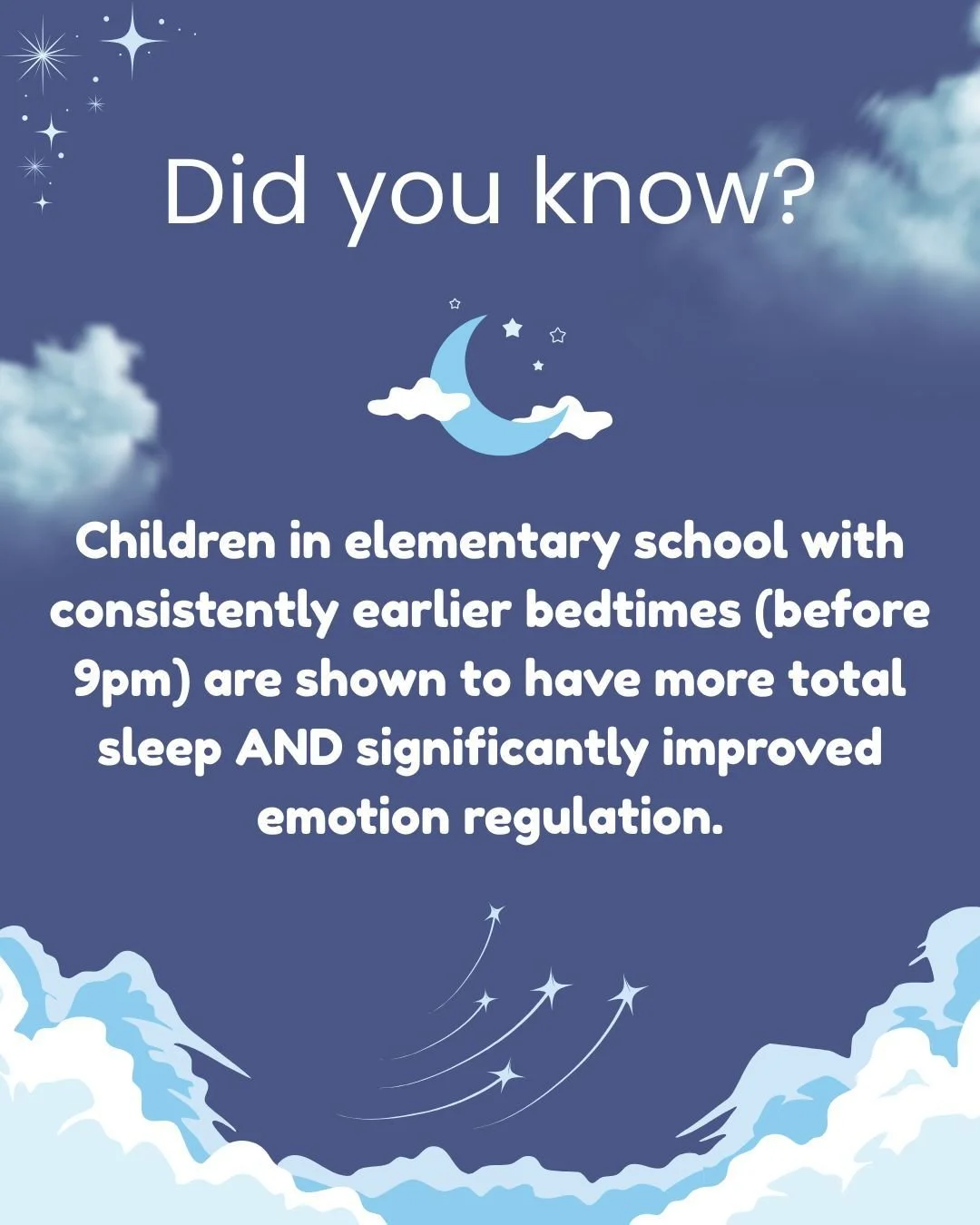 Happy Sleep Week 2026! 💤✨

All week long, we&rsquo;ll be sharing helpful sleep facts to support healthier nights and brighter days for your family.

Sleep Fact &ndash; Day 1: Bedtime Matters!
Did you know that children with earlier bedtimes tend to 